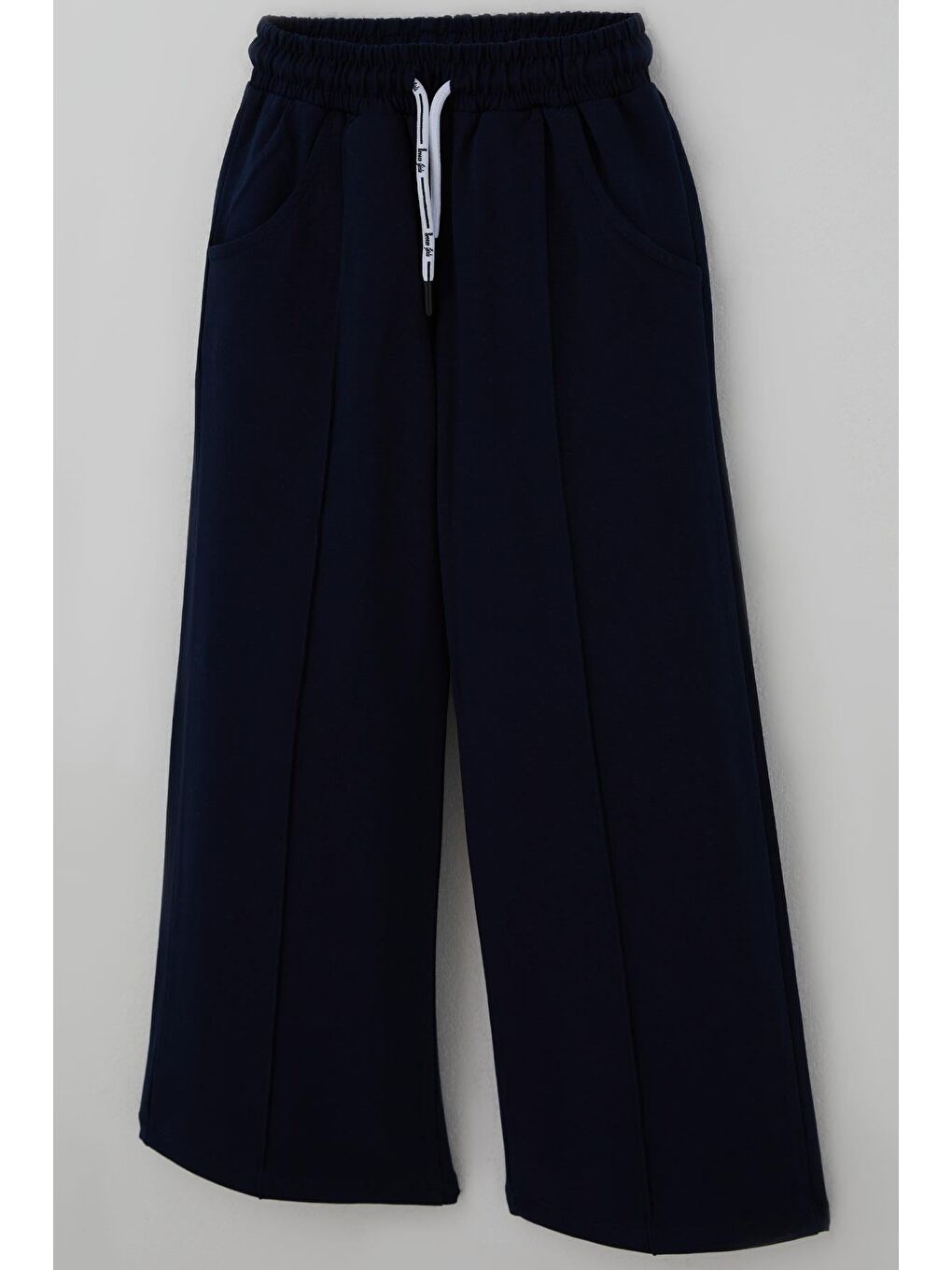 Kız Çocuk Eşofman Altı Çima Dikiş Detaylı Bağcıklı Cepli Lacivert (8-14 Yaş)-2