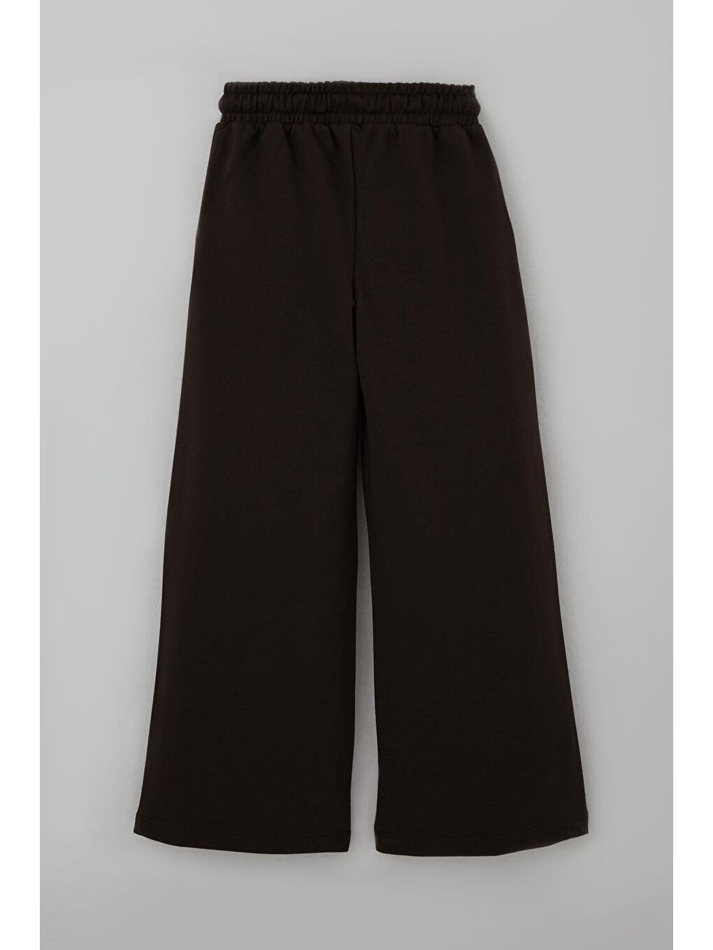 Kahverengi Kız Çocuk Eşofman Altı Çima Dikiş Detaylı Bağcıklı Cepli Koyu Kahve (8-14 Yaş)-1