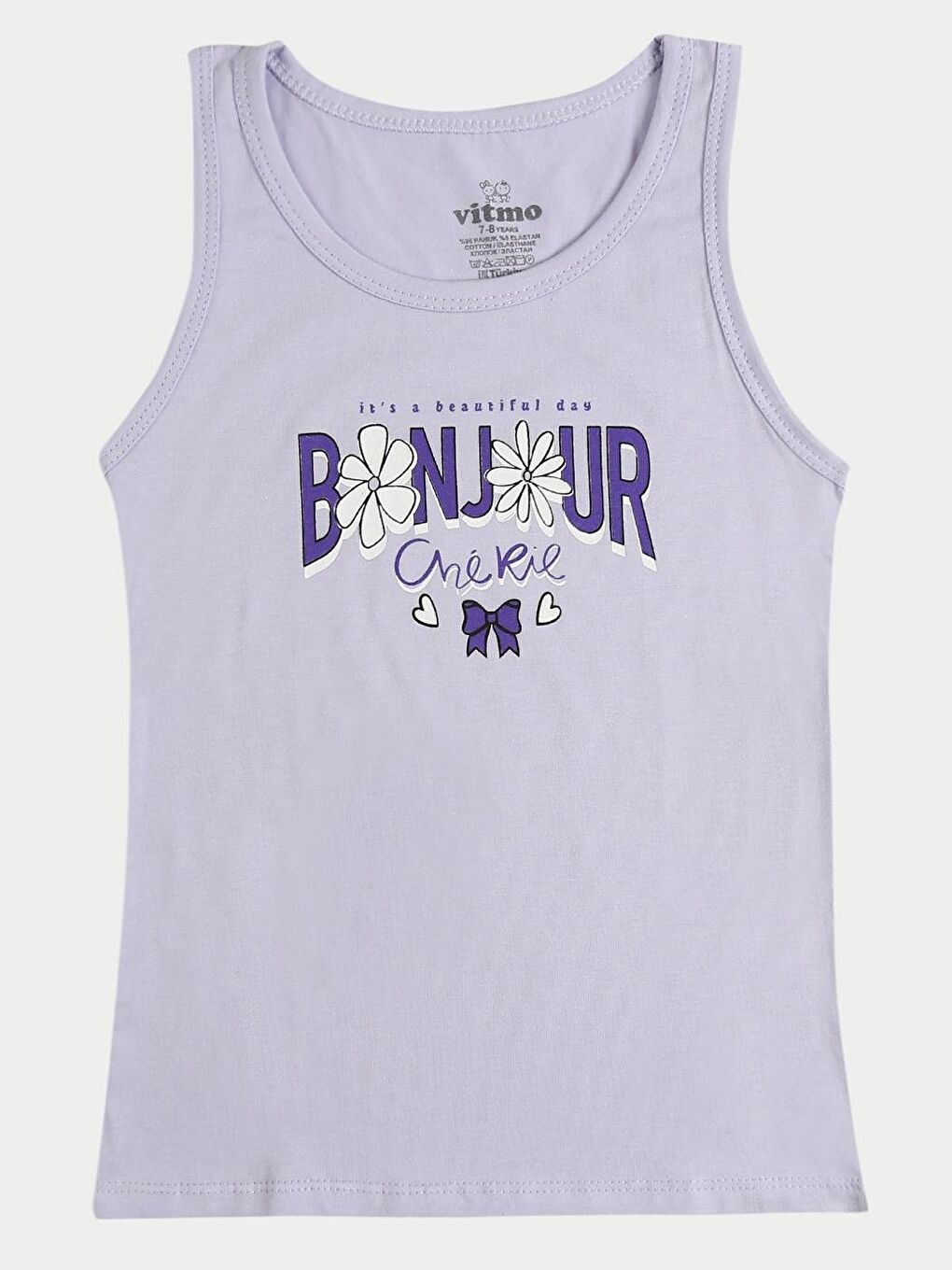 Kız Çocuk Pamuklu 3'Lü Atlet 3'Lü Şort Boxer Karışık Renk Bonjour 6 Parça Set-3