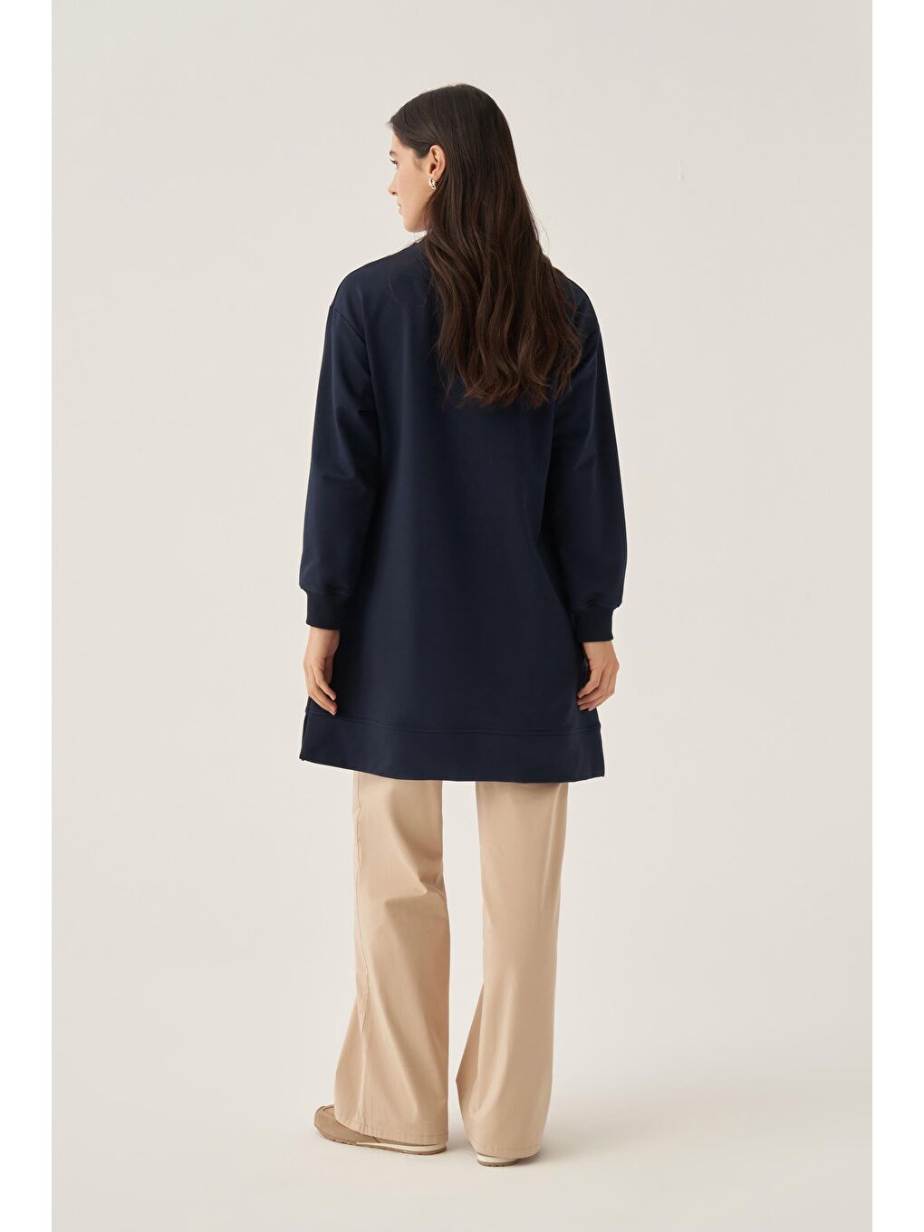 Lacivert-Pamuklu Droplu Sweat-2