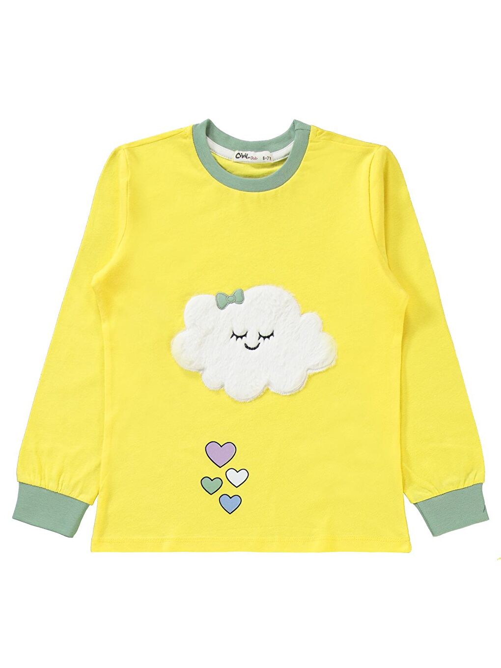 Girls Kız Çocuk Pijama Takımı 6-9 Yaş Sarı-2