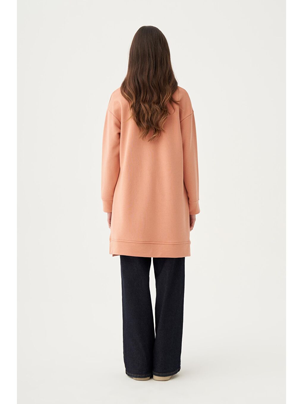 Pembe Somon-Yumuşak Dokulu Sweatshirt-2