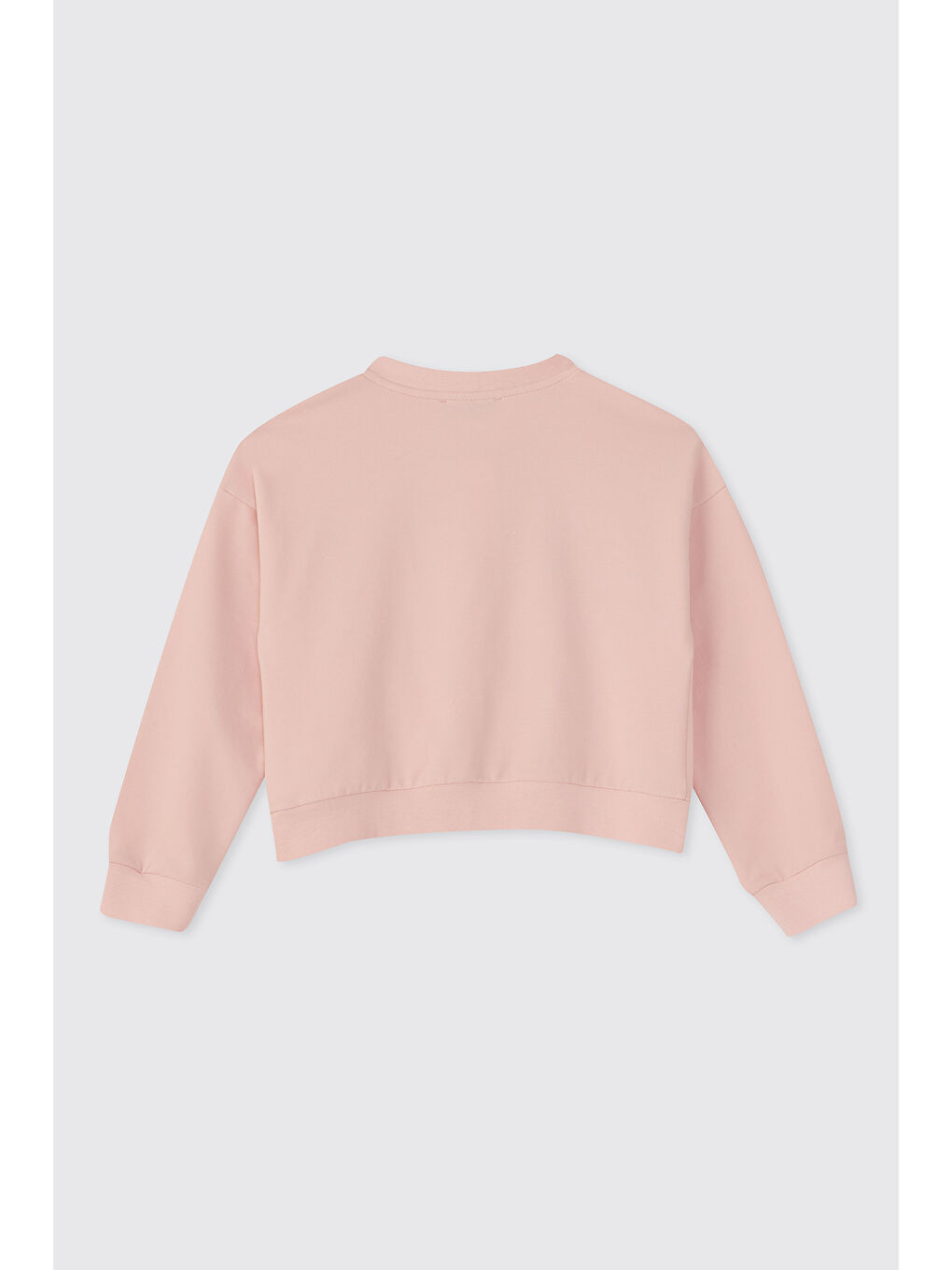 Kız Çocuk Baskılı Pembe Sweashirt-1