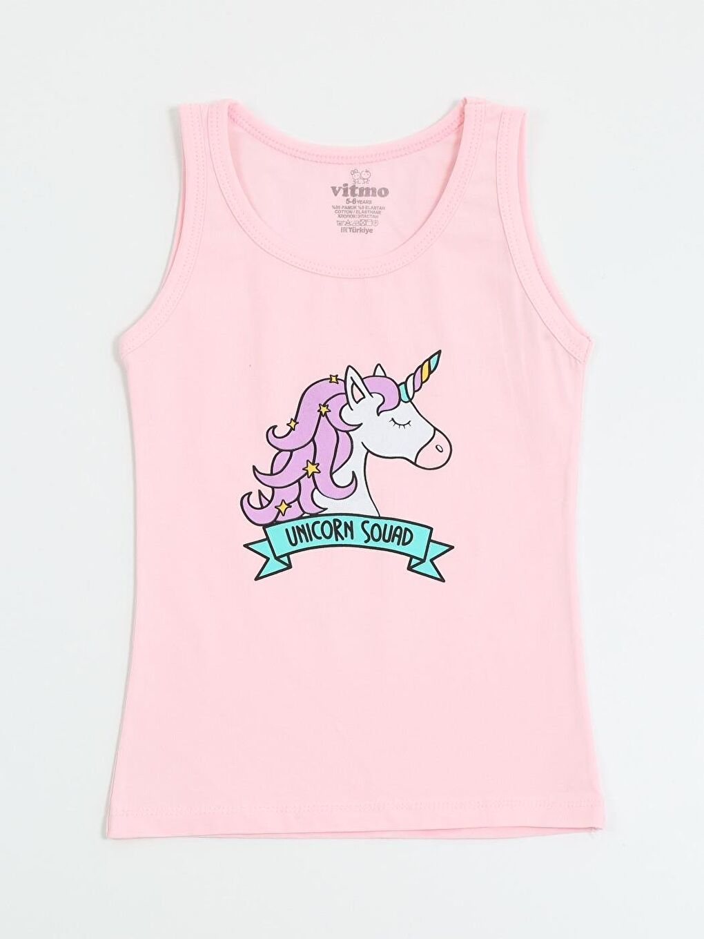 Kız Çocuk Pamuklu 3'Lü Atlet 3'Lü Slip Karışık Renk Rainbow 6 Parça Set-1