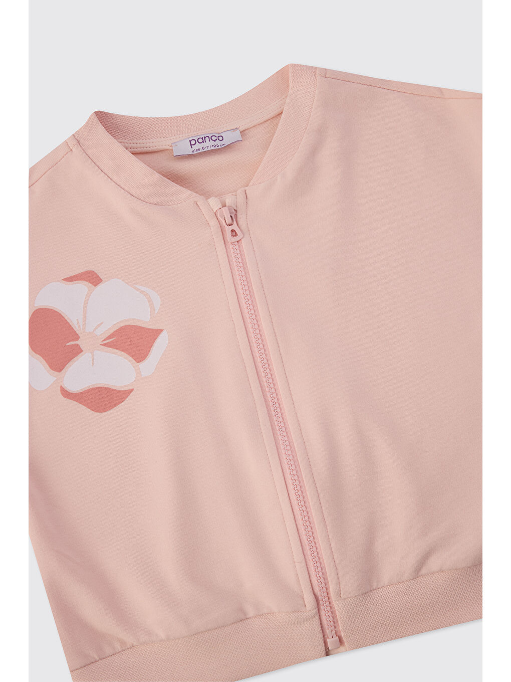 Kız Çocuk Baskılı Pembe Sweashirt-2