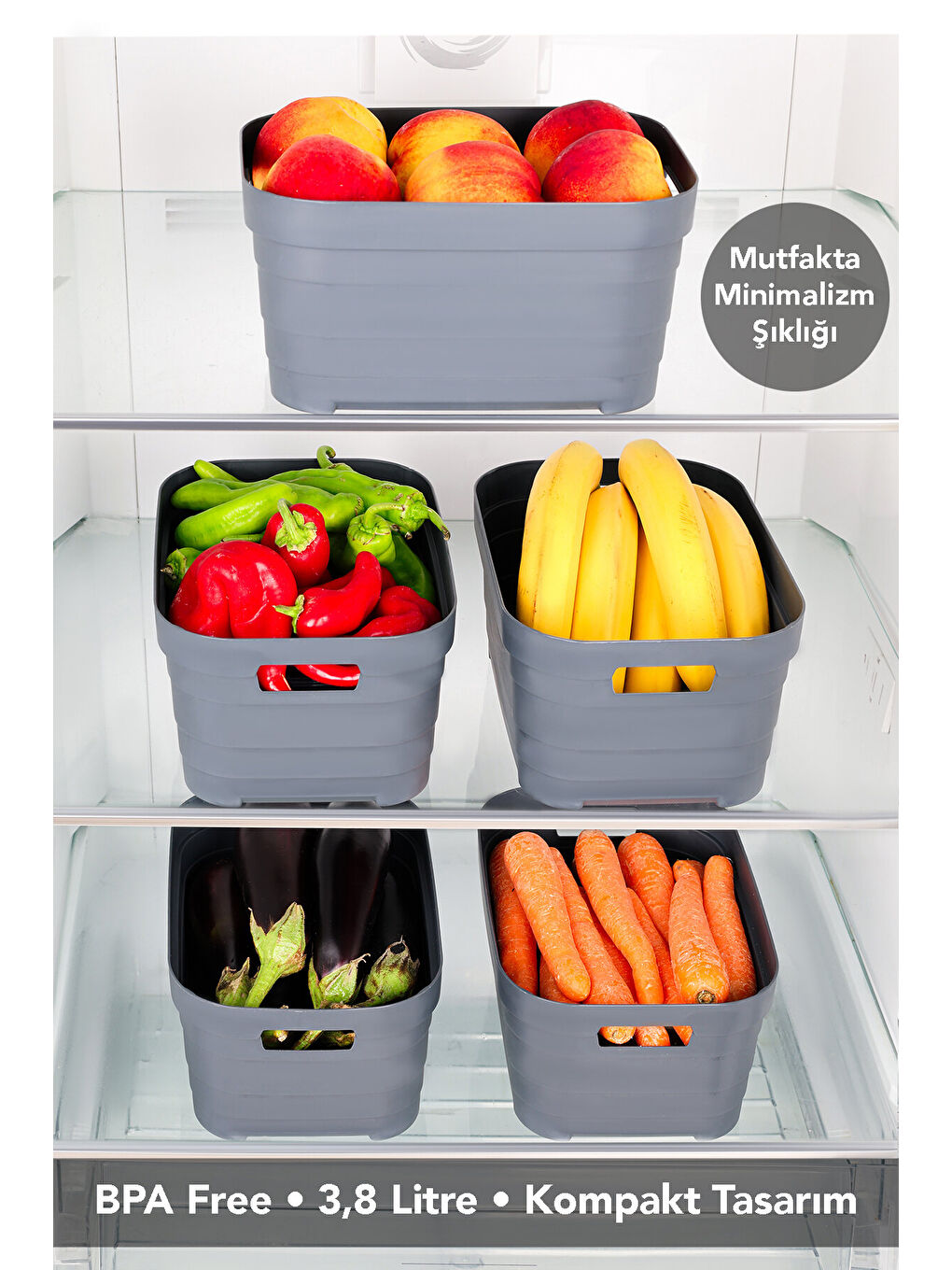 Antrasit Buzdolabı Düzenleyici 3800 ml-2