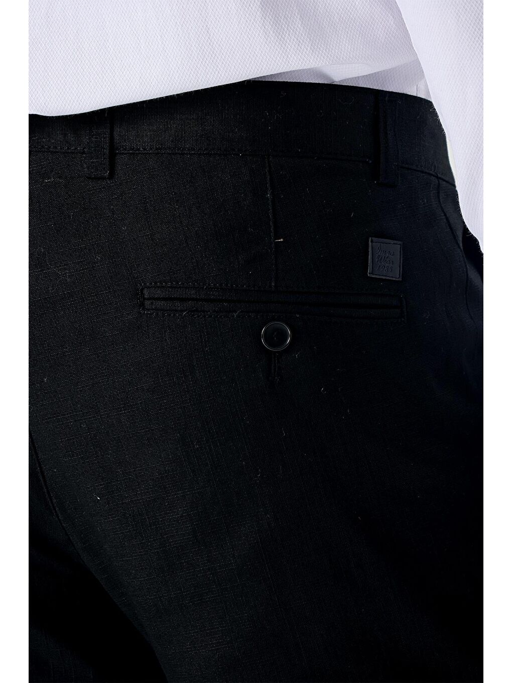 Siyah Pamuklu Yandan Cepli Casual Slim Fit Chino Pantolon 1003240151-4