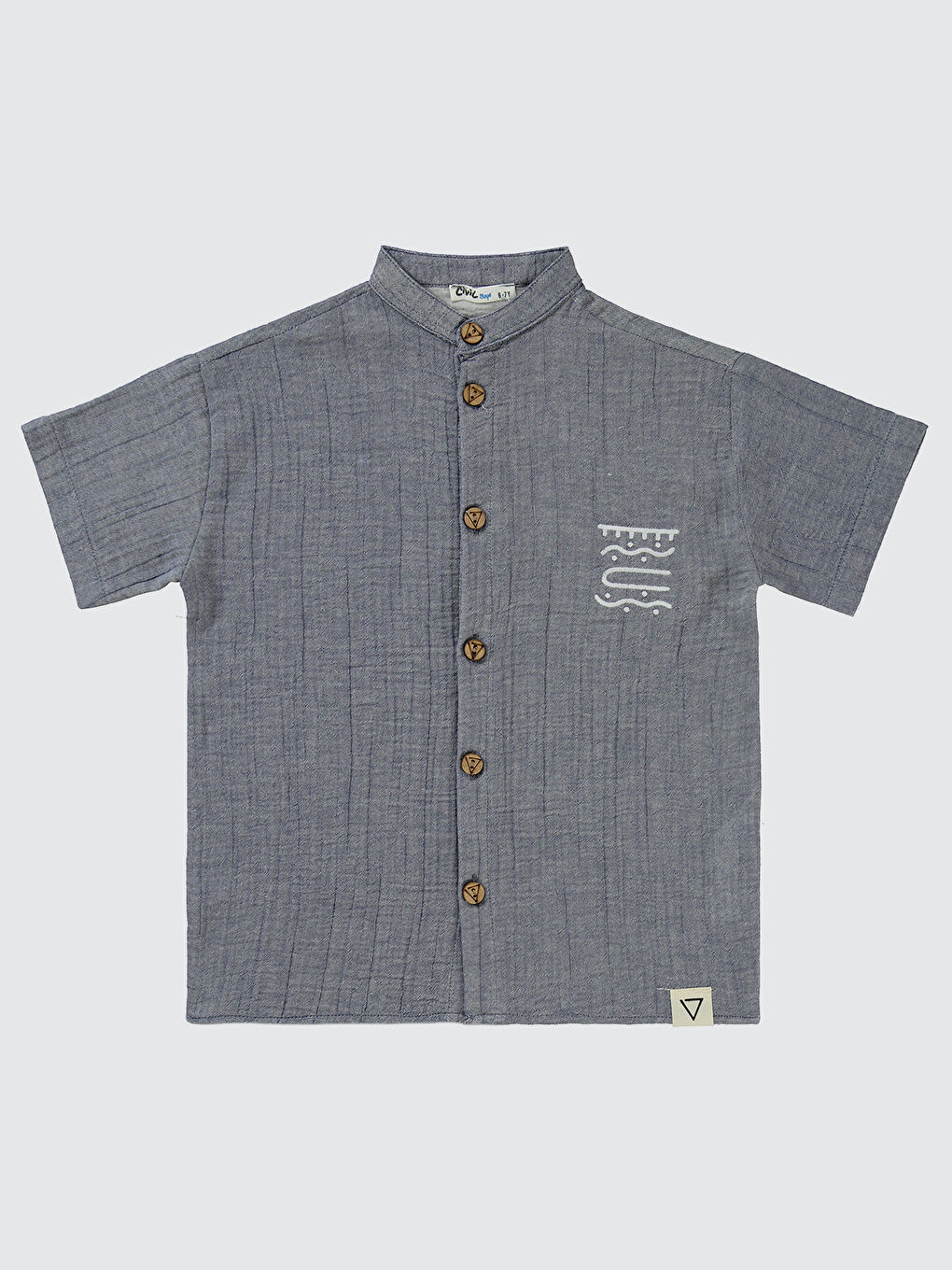 Boys Erkek Çocuk Gömlek 6-9 Yaş İndigo