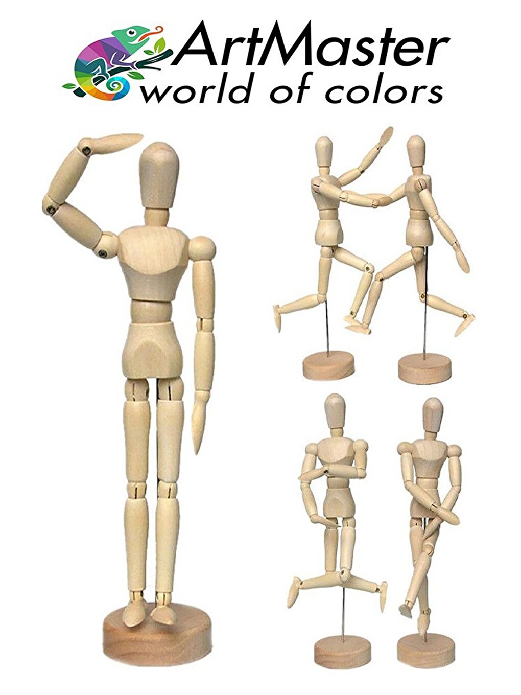 Ahşap İnsan Modeli 40 Cm 1 Paket Büyük İnsan Figürlü Ahşap Model Manken Resim Ressam Eğitimi Tahta-2