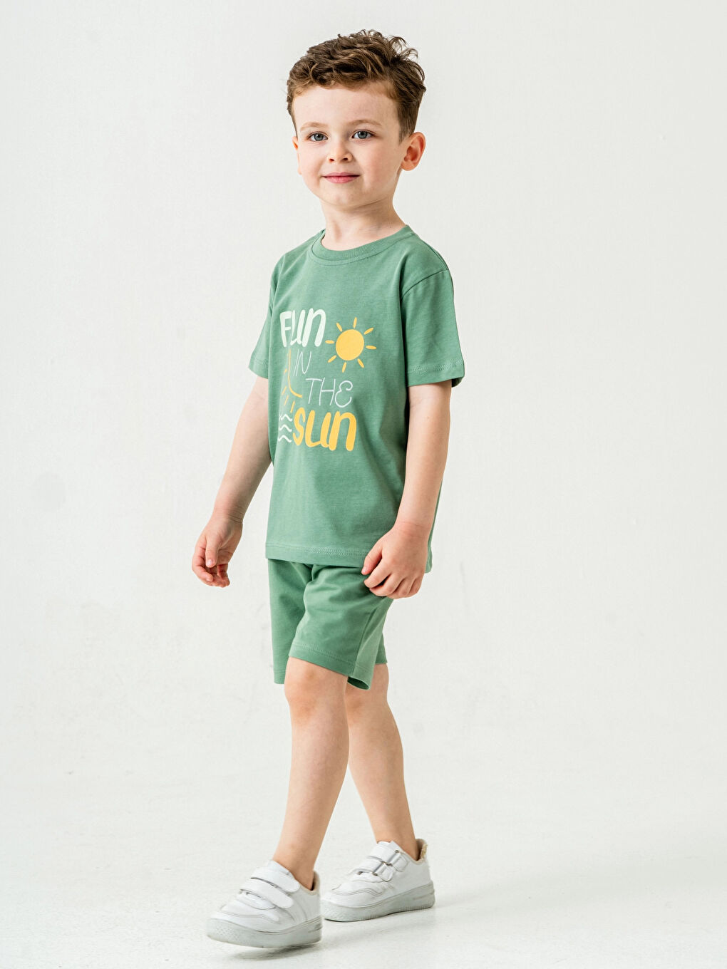 Haki Fun Sun Baskılı Erkek Çocuk Takım 50307-2