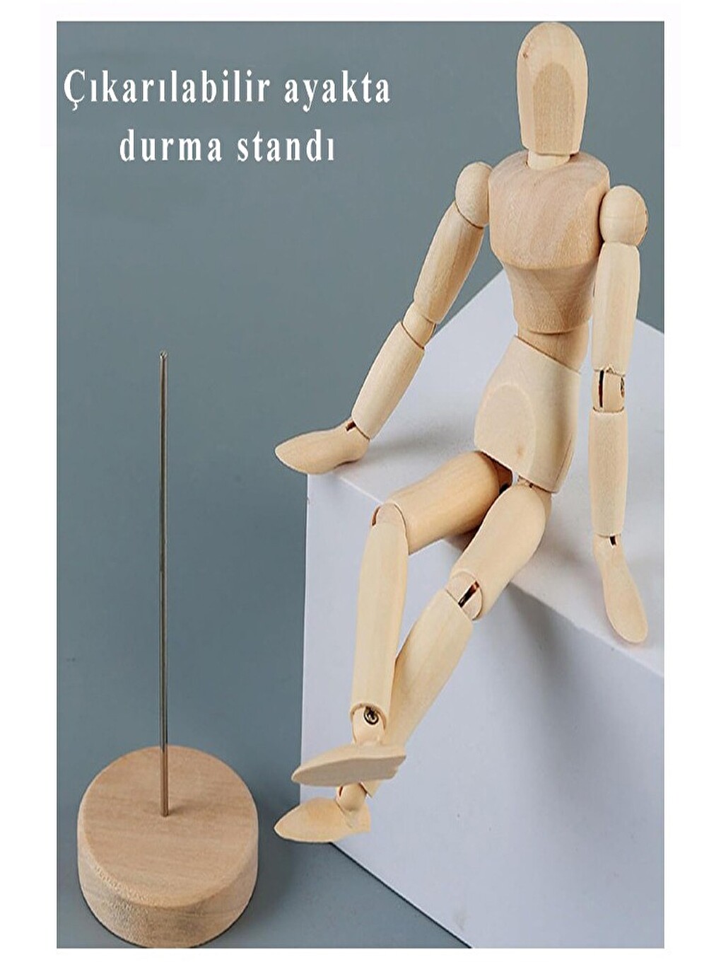 Ahşap İnsan Modeli 40 Cm 1 Paket Büyük İnsan Figürlü Ahşap Model Manken Resim Ressam Eğitimi Tahta-5