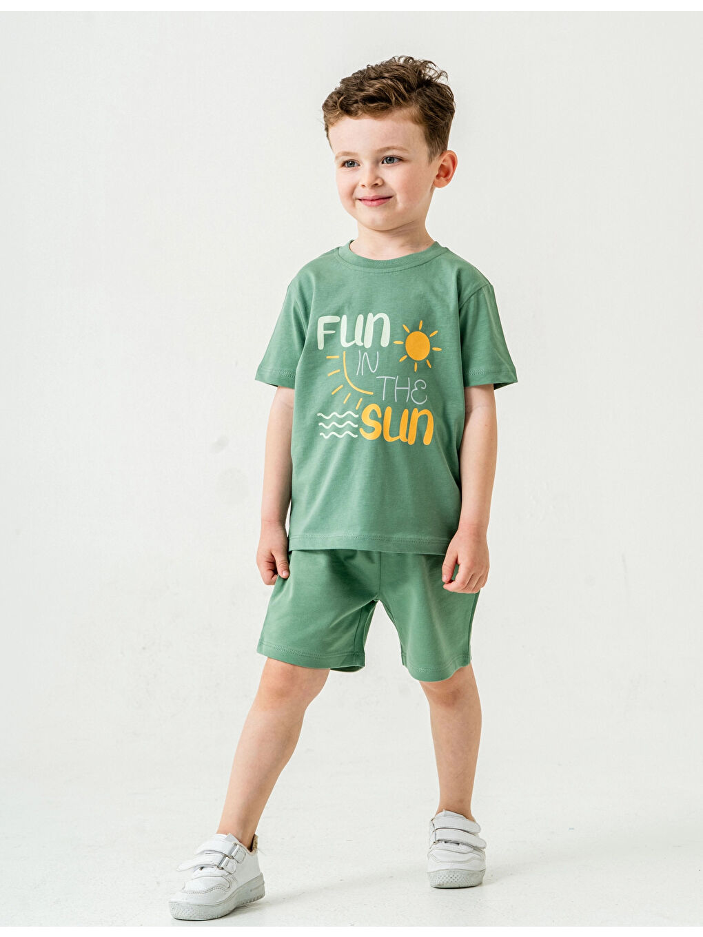 Haki Fun Sun Baskılı Erkek Çocuk Takım 50307-3