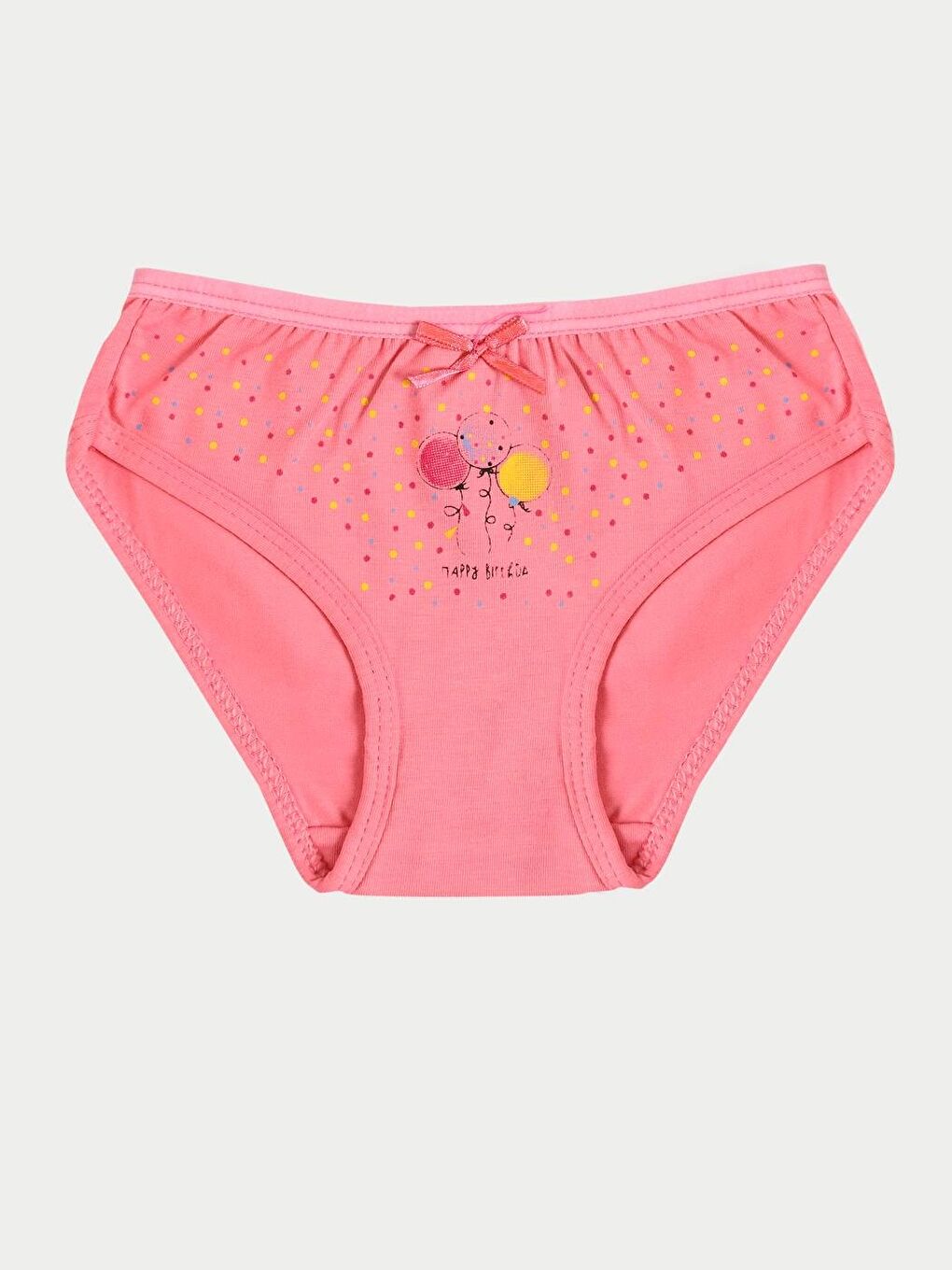 Vitmo Karişik Kız Çocuk Pamuklu 3'Lü Atlet 3'Lü Slip Karışık Renk Happy 6 Parça Set - 5