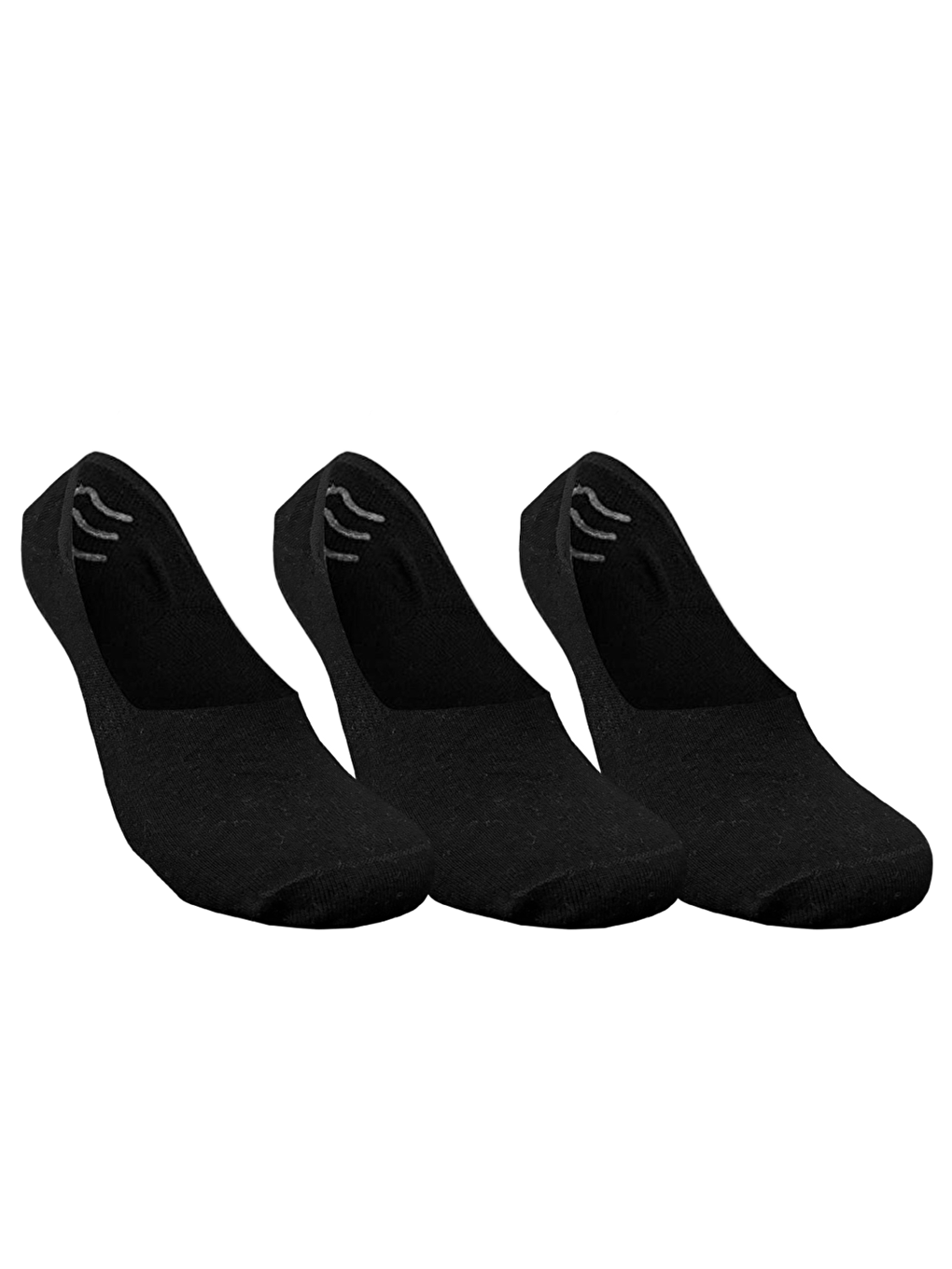 Skadi Mons Siyah Invisible 3 Pack Unisex Siyah Çorap