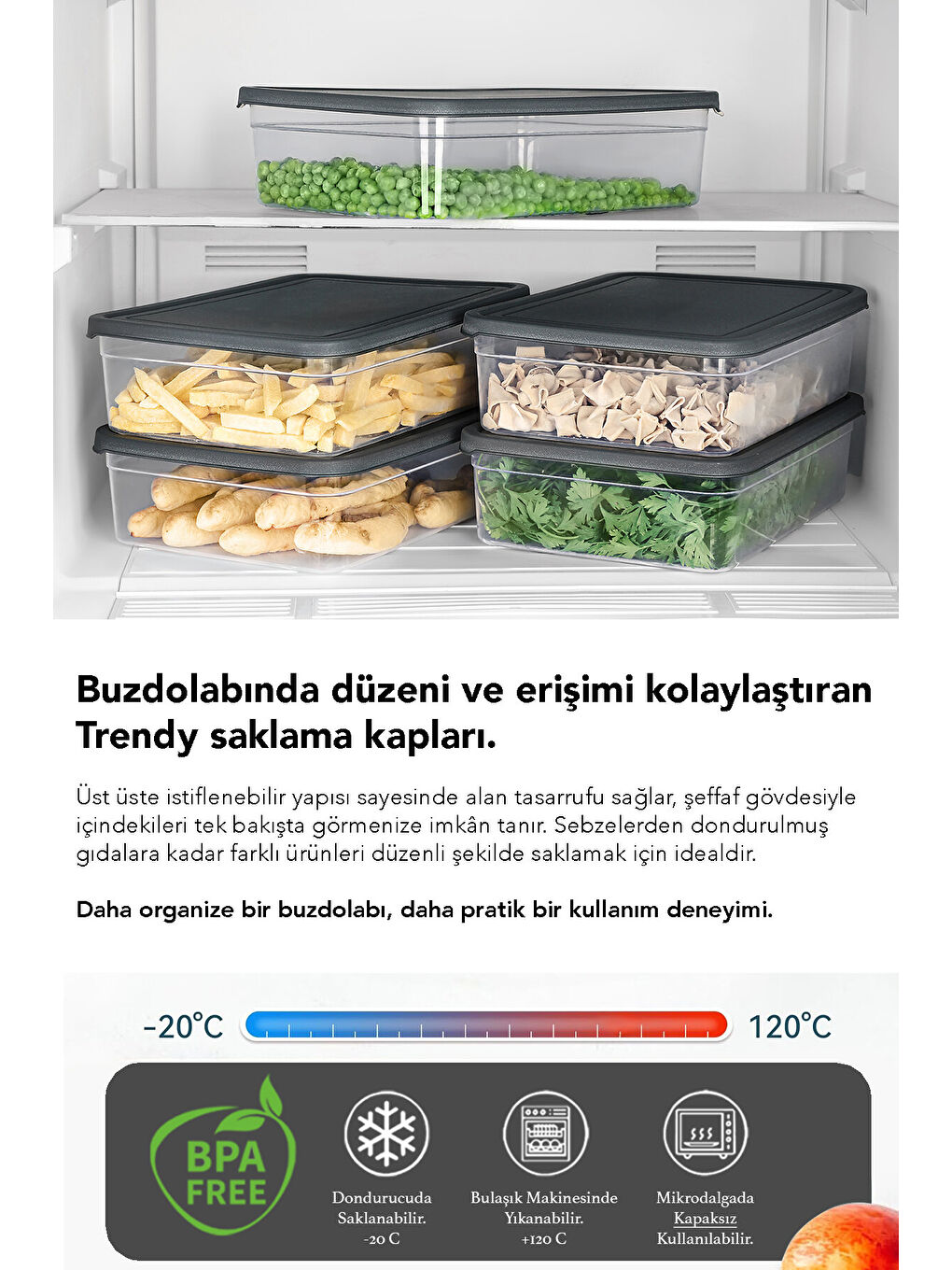 Renksiz 8'li Saklama Kabı 3300 ml-1