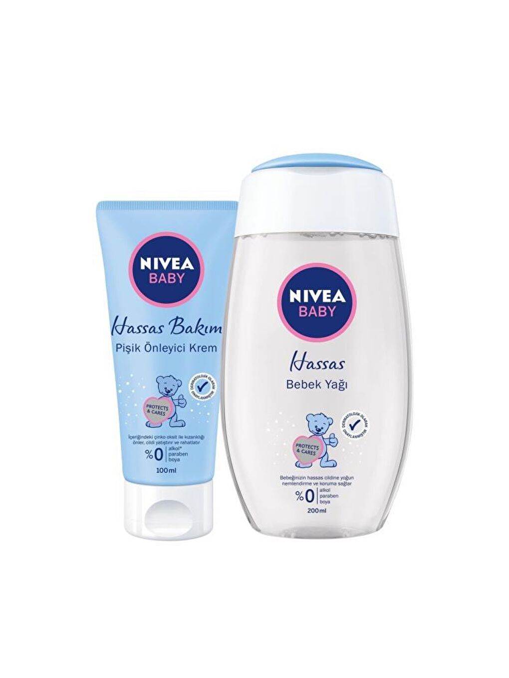 NIVEA Şeffaf Bebek Pişik Kremi 100 ml Bebek Yağı 200 ml