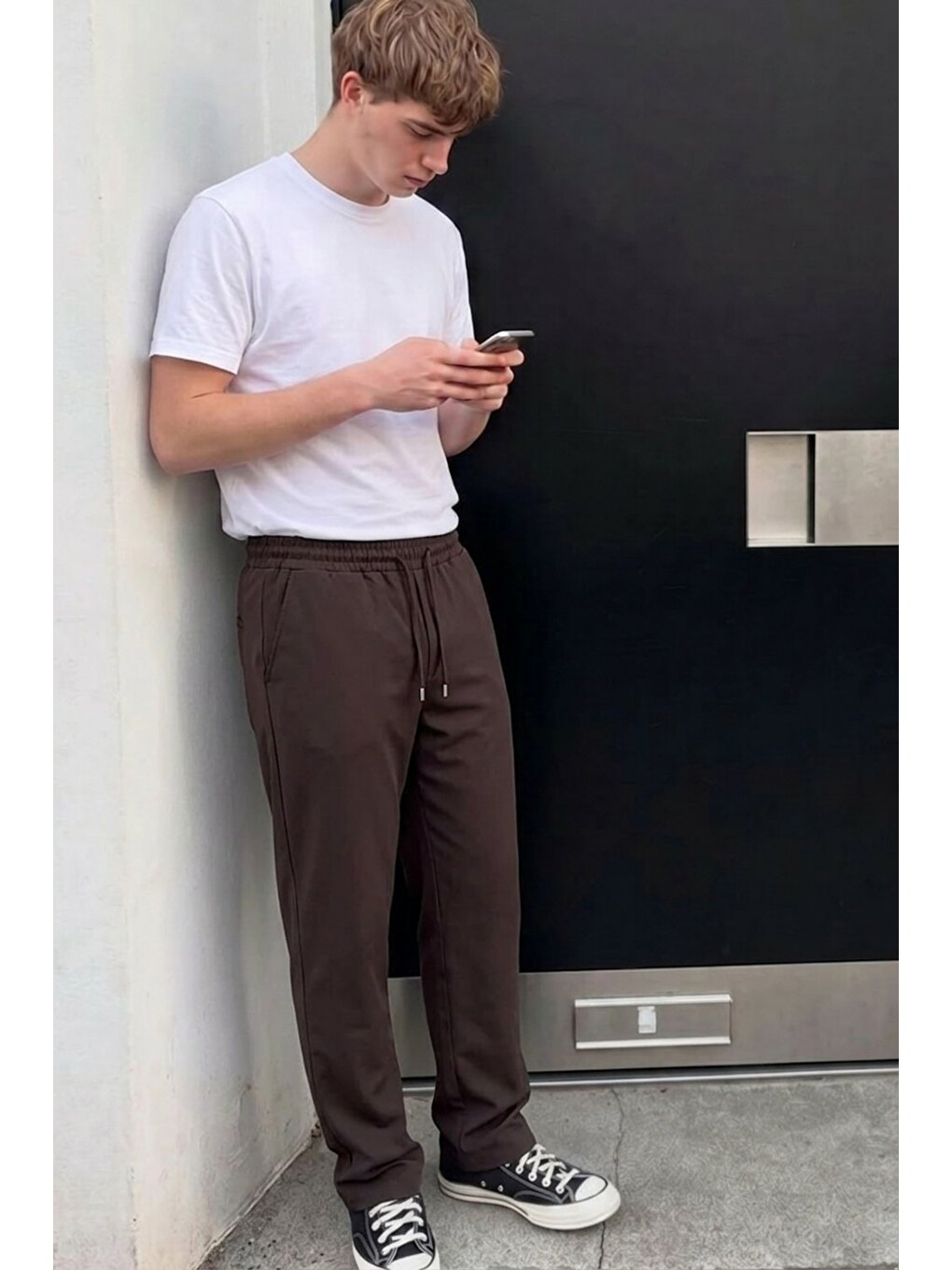 Kahverengi Erkek Comfort Fit Bol Paça Kahve Baggy Pantolon