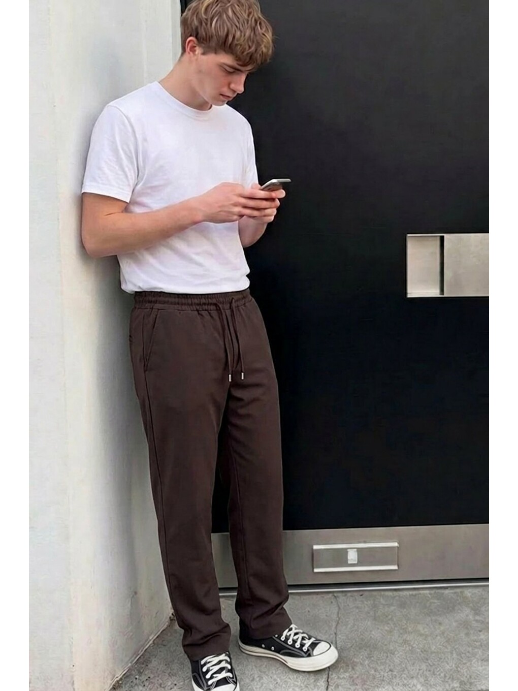 Kahverengi Erkek Comfort Fit Bol Paça Kahve Baggy Pantolon-2