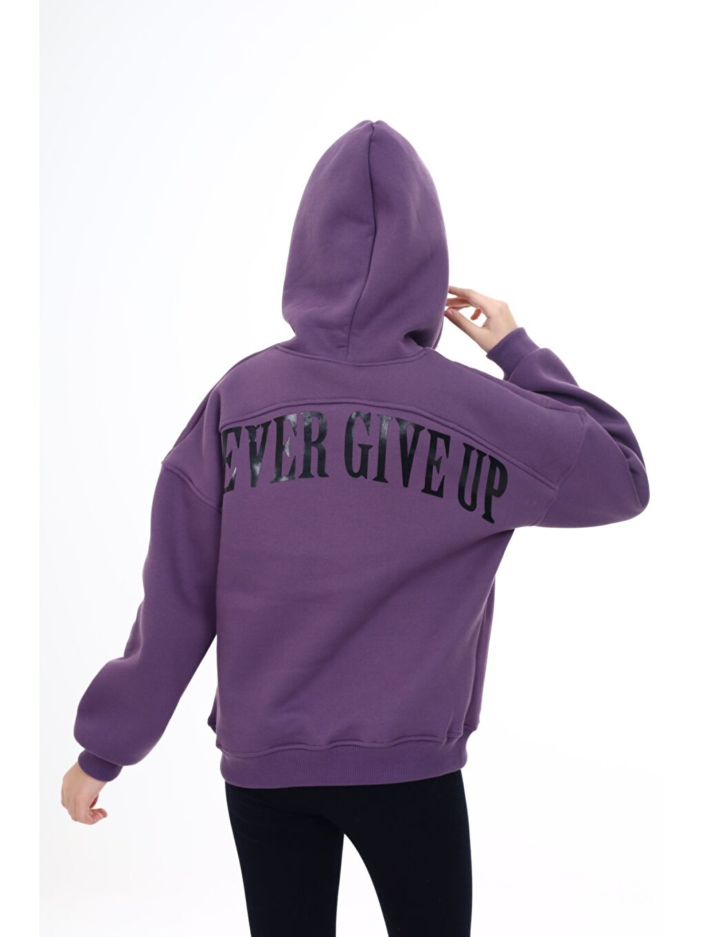 Mor Kız Çocuk Baskılı Sweatshirt-3