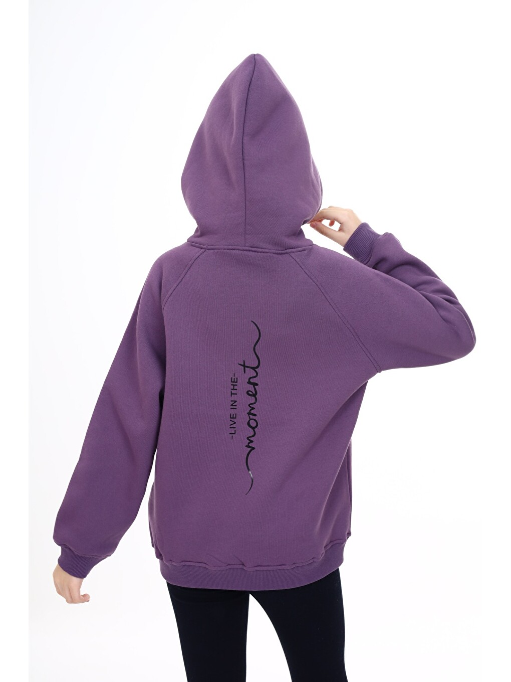 Mor Kız Çocuk Baskılı Sweatshirt-4