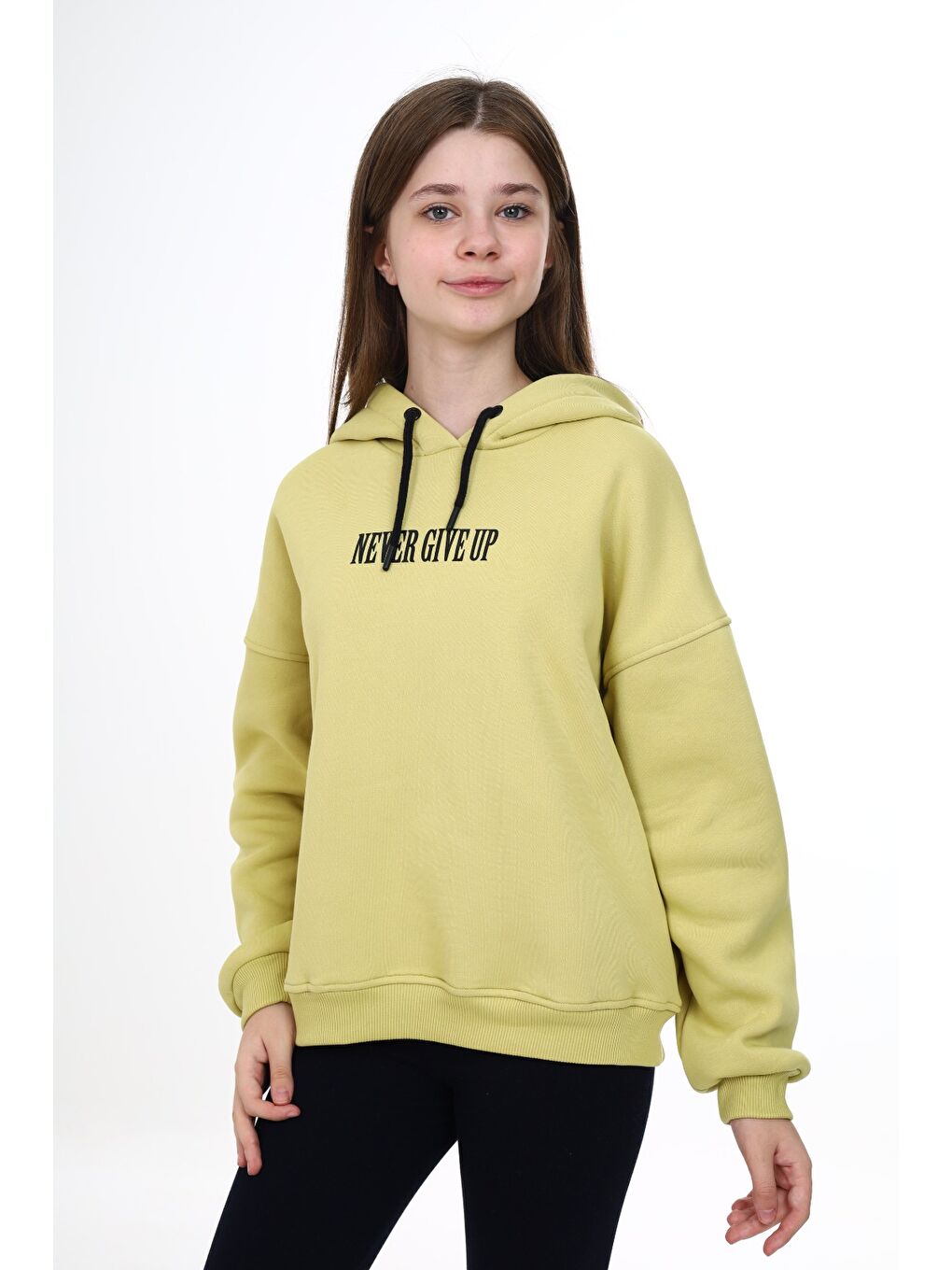 Yeşil Kız Çocuk Baskılı Sweatshirt-2