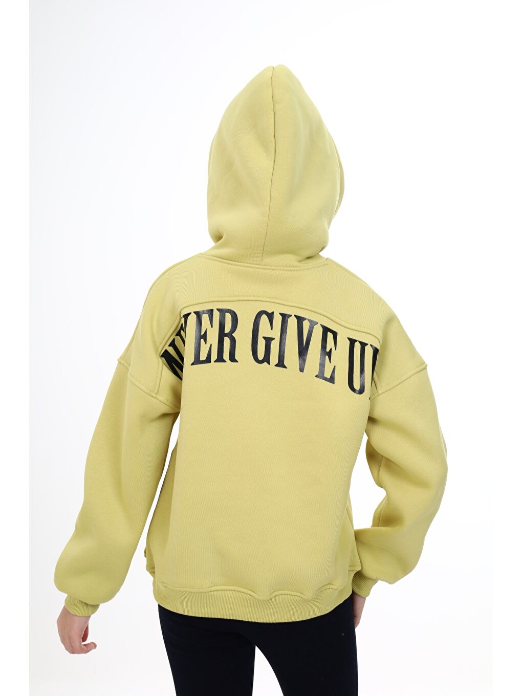 Yeşil Kız Çocuk Baskılı Sweatshirt-5