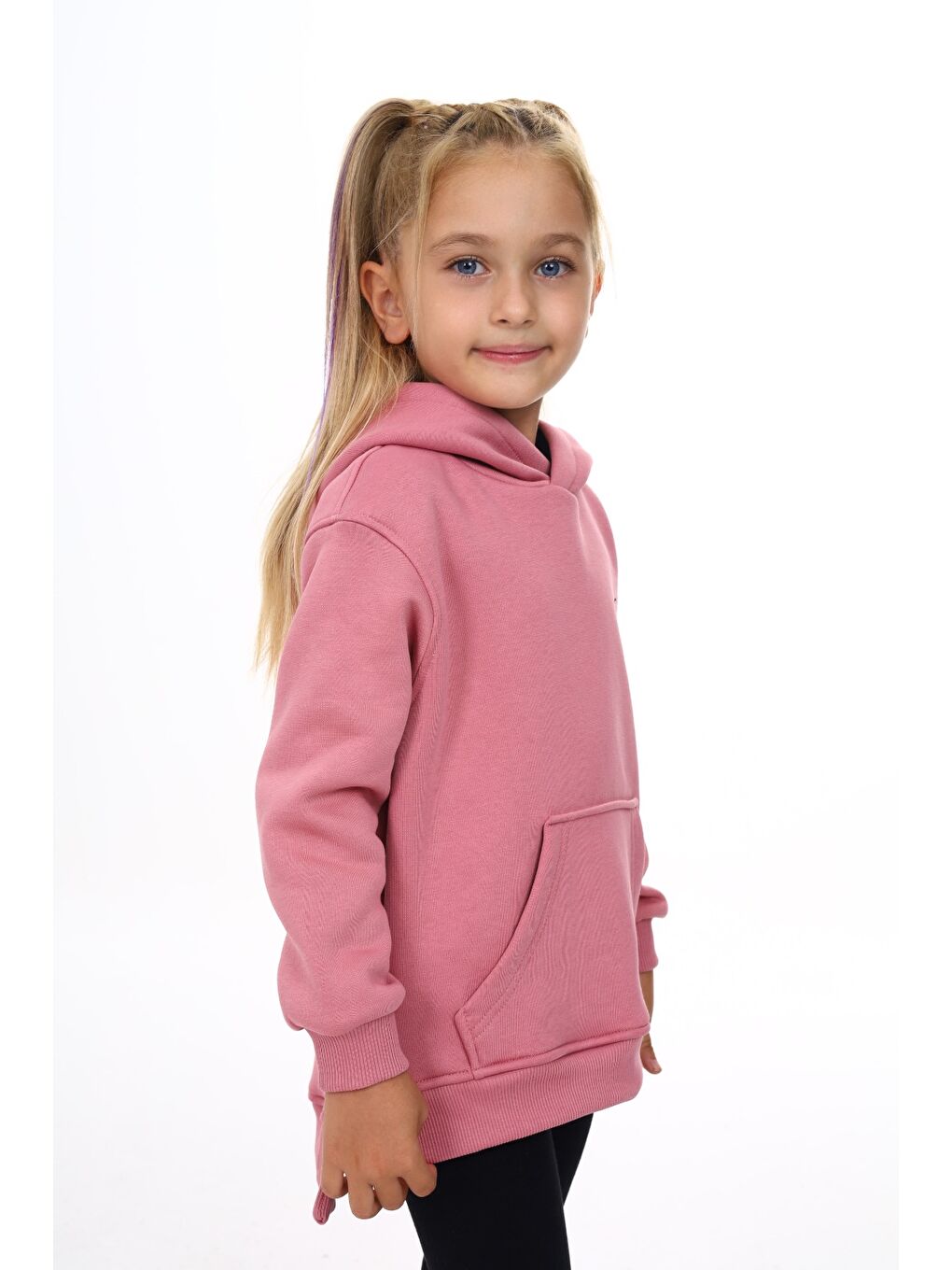 Pembe Kız Çocuk Nakışlı Sweatshirt-1