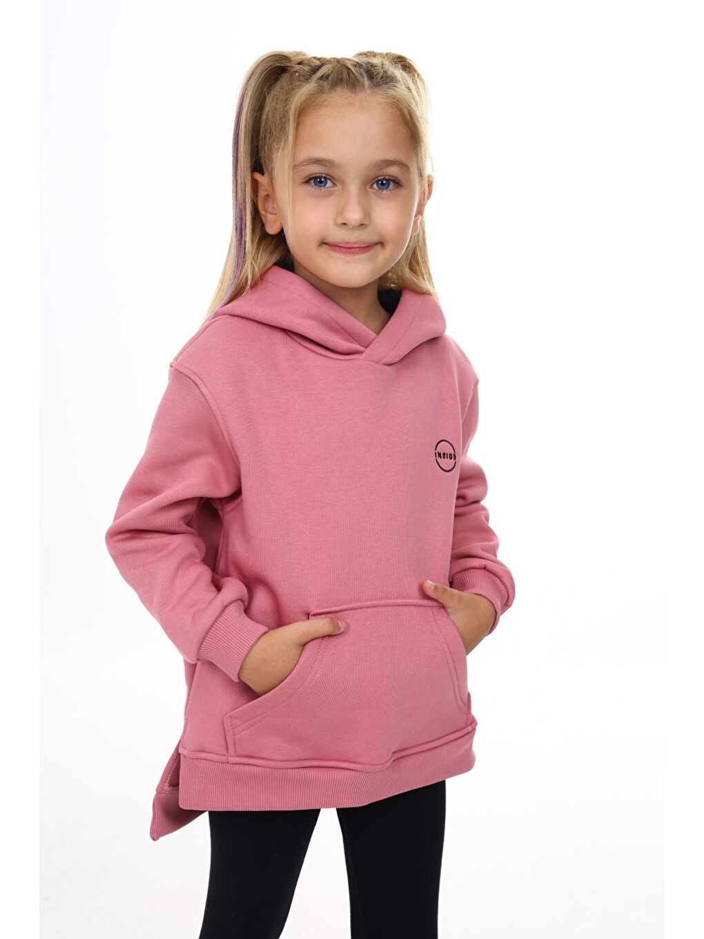 Pembe Kız Çocuk Nakışlı Sweatshirt-5