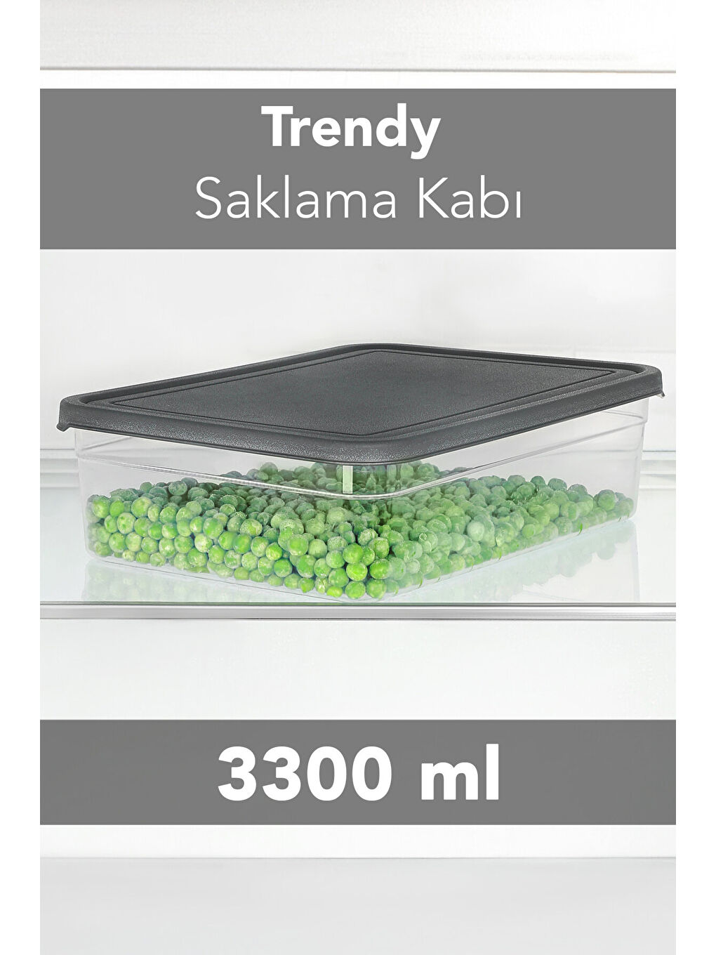 Renksiz Saklama Kabı 3300 ml