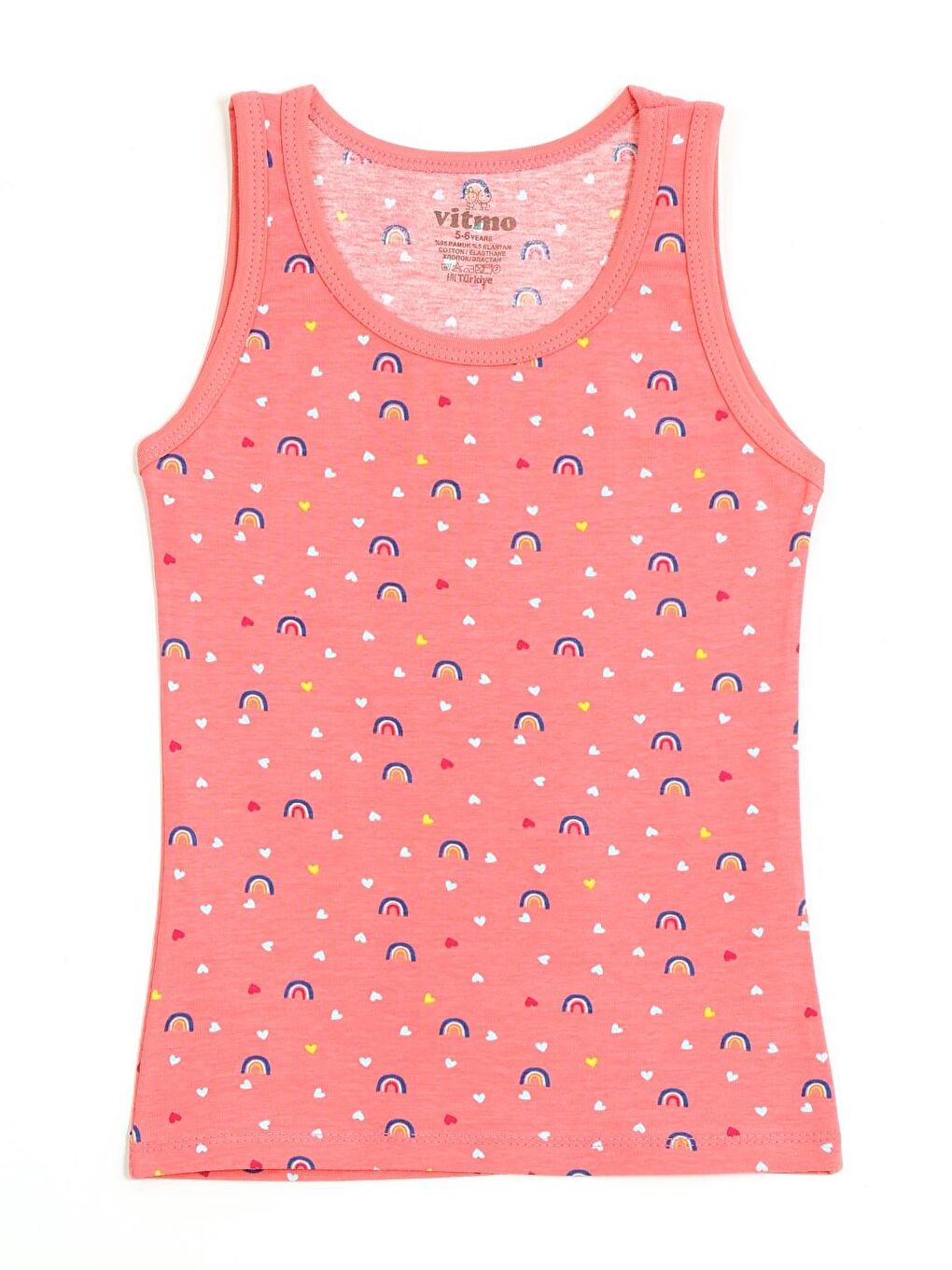 Kız Çocuk Pamuklu 3'Lü Atlet 3'Lü Slip Karışık Renk Flower 6 Parça Set-2