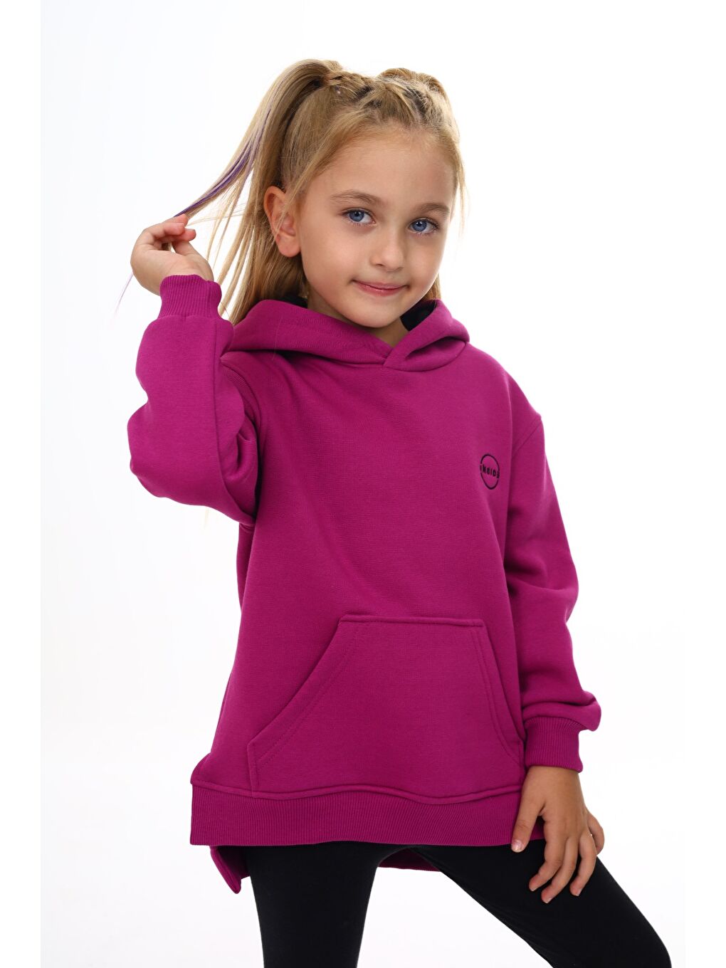Mürdüm Kız Çocuk Nakışlı Sweatshirt-2