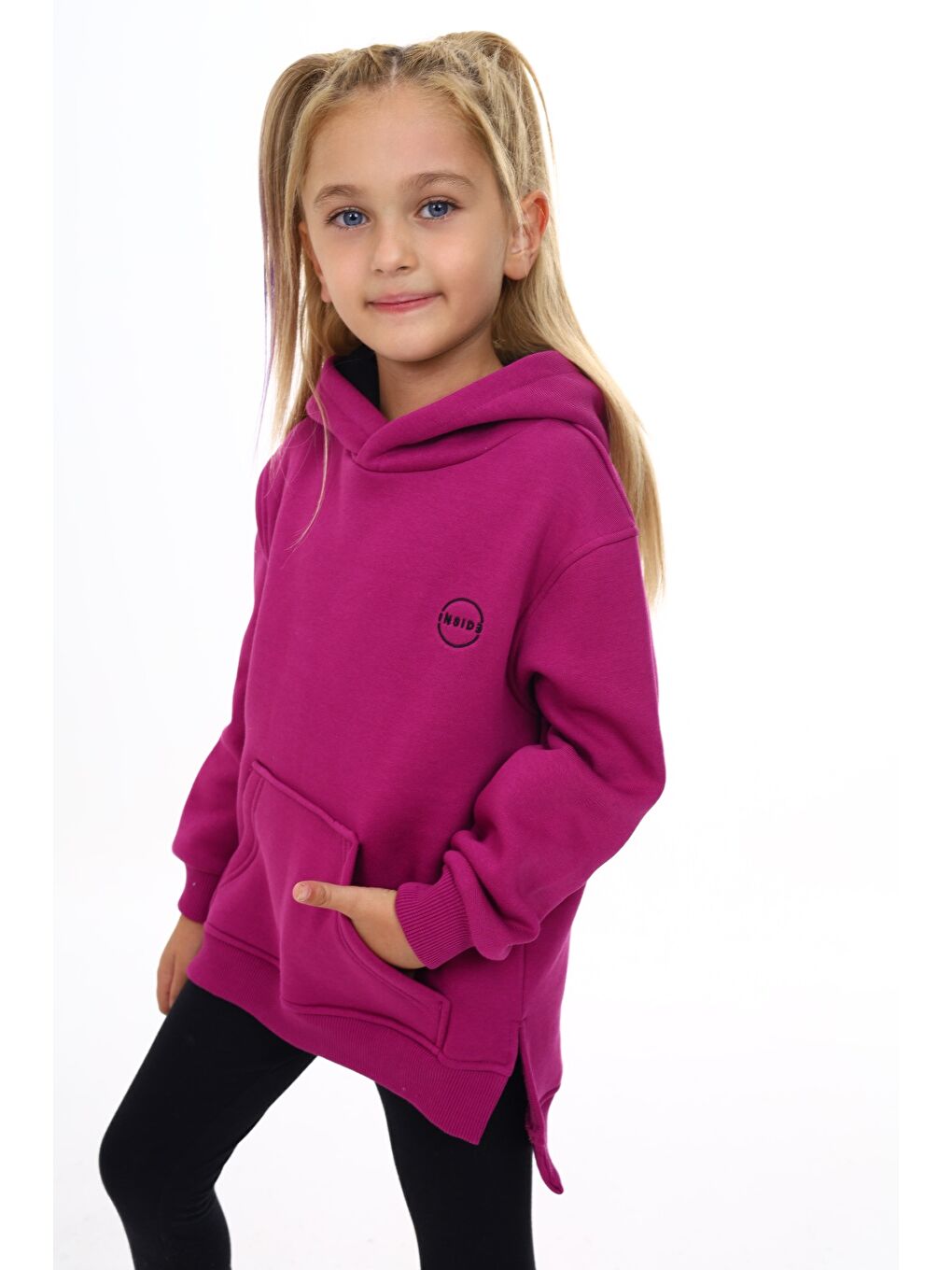 Mürdüm Kız Çocuk Nakışlı Sweatshirt-3