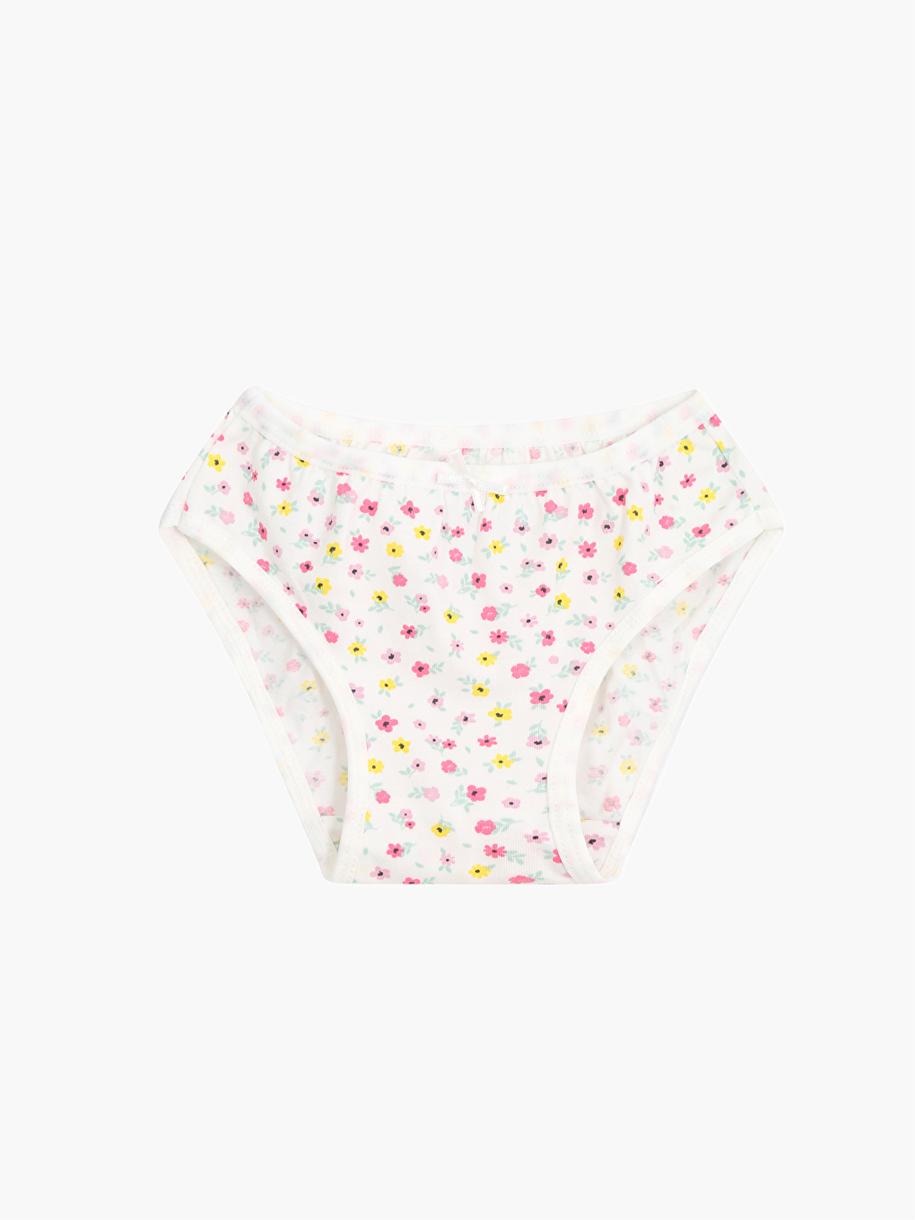 Kız Çocuk Pamuklu 3'Lü Atlet 3'Lü Slip Karışık Renk Flower 6 Parça Set-6