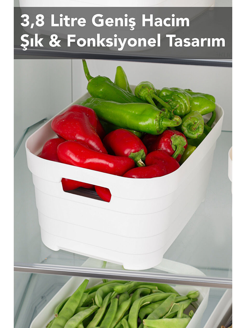 Beyaz 8'li Buzdolabı Düzenleyici 3800 ml-1