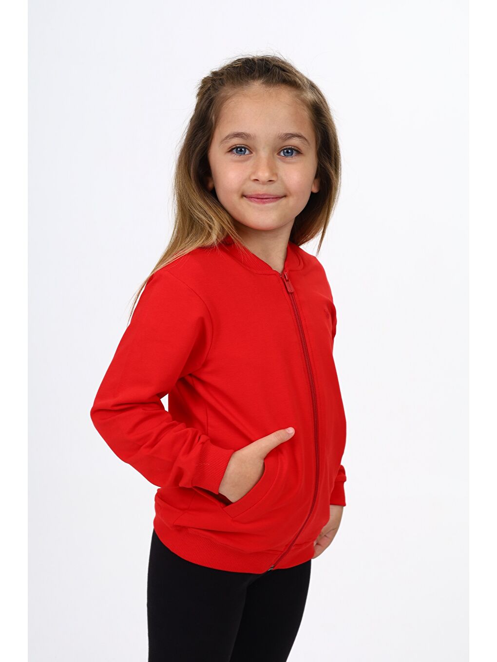 Kırmızı Kız Çocuk Nakışlı Hırka-2