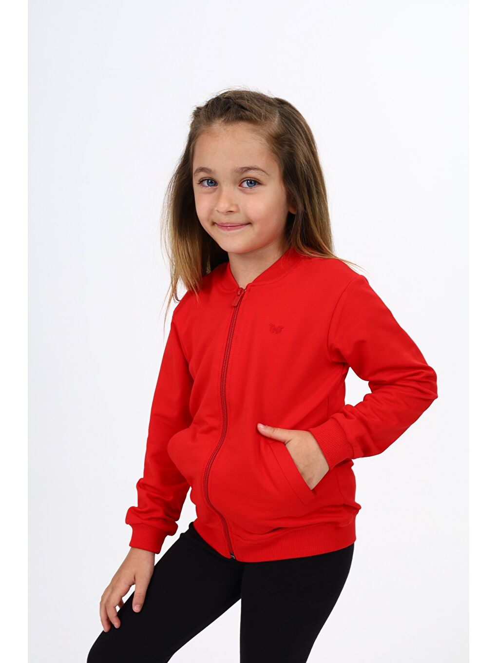 Kırmızı Kız Çocuk Nakışlı Hırka-3