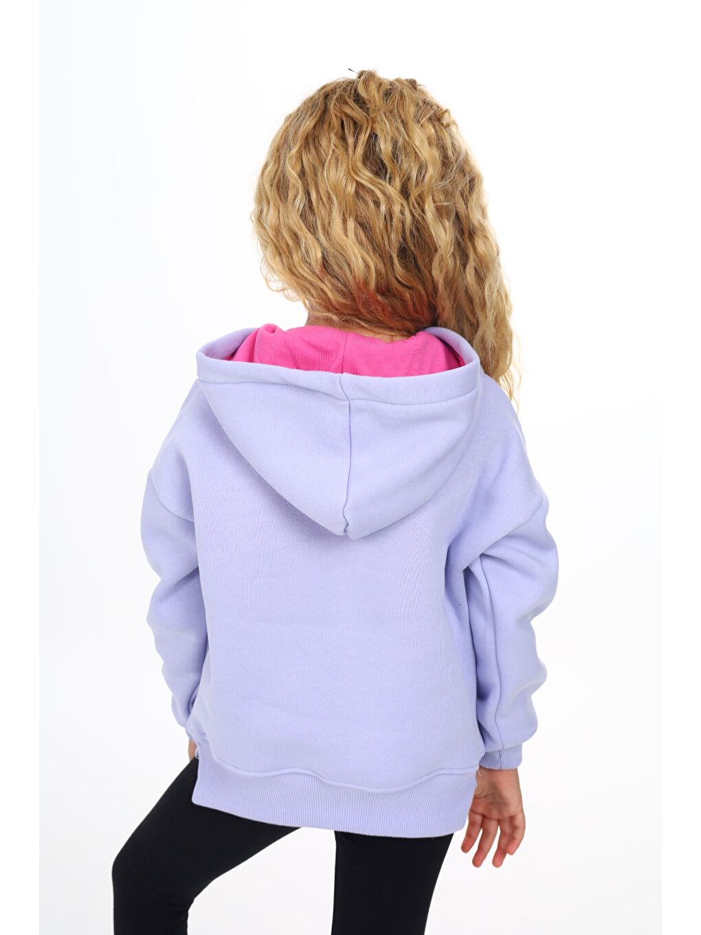 Lila Kız Çocuk Baskılı Sweatshirt-2