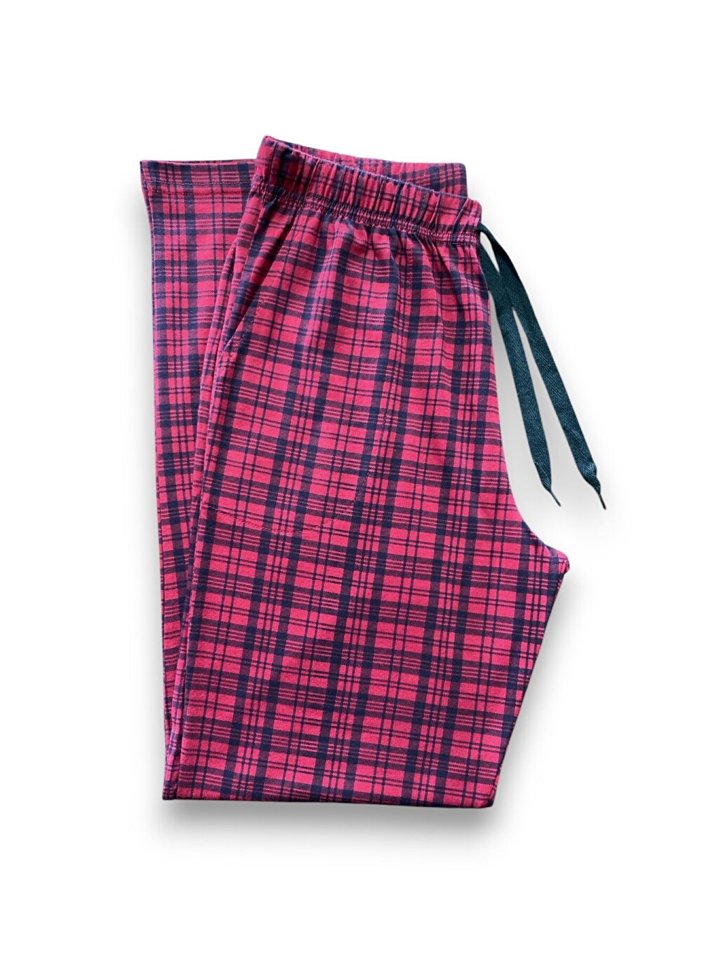 Kırmızı Erkek %100 Doğal Pamuk Yüksek Kaliteli Rahat Kalıp Basic Pijama Takımı-2
