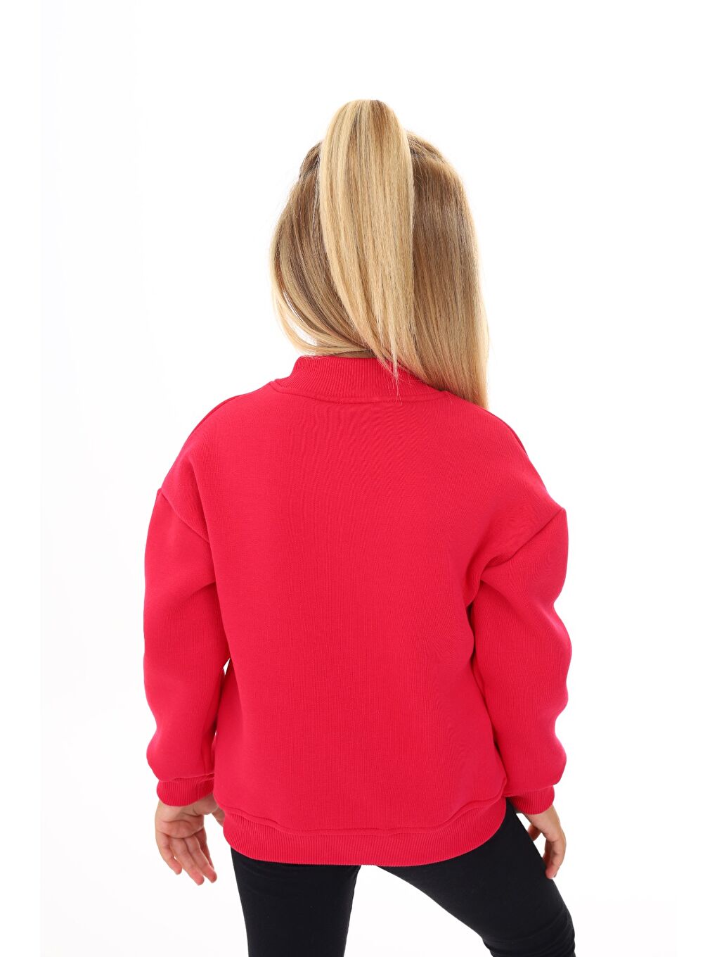 Fuşya Kız Çocuk Nakışlı Sweatshirt-2