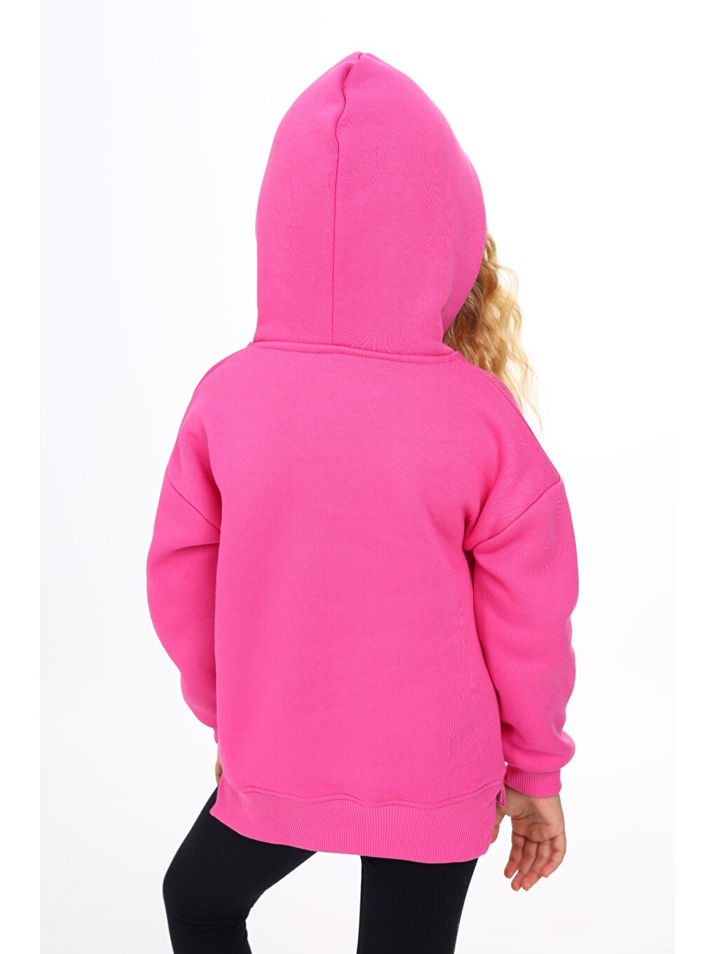 Fuşya Kız Çocuk Baskılı Sweatshirt-5