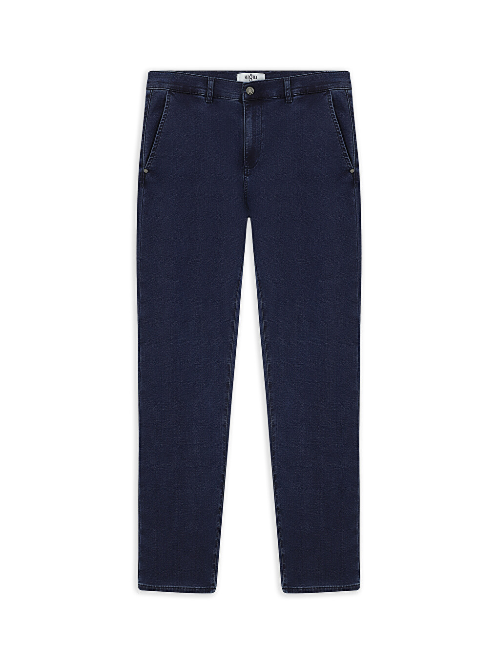 Lacivert Relax Fit Rahat Kesim Pamuklu Denim Look Jean Pantolon-6