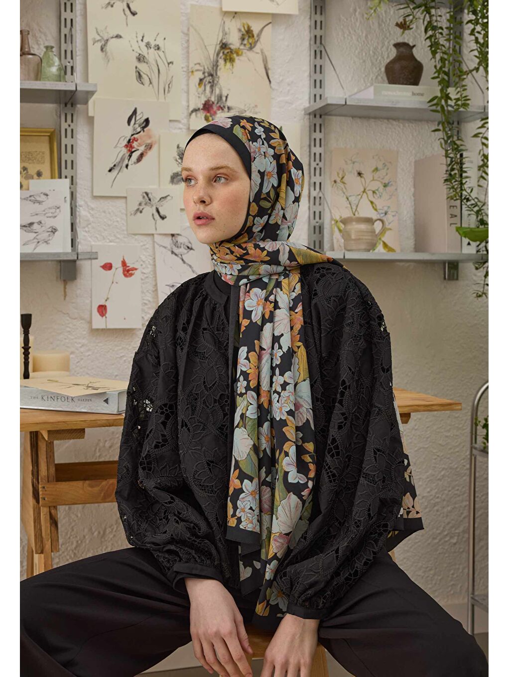 Arya Desen Şal Siyah