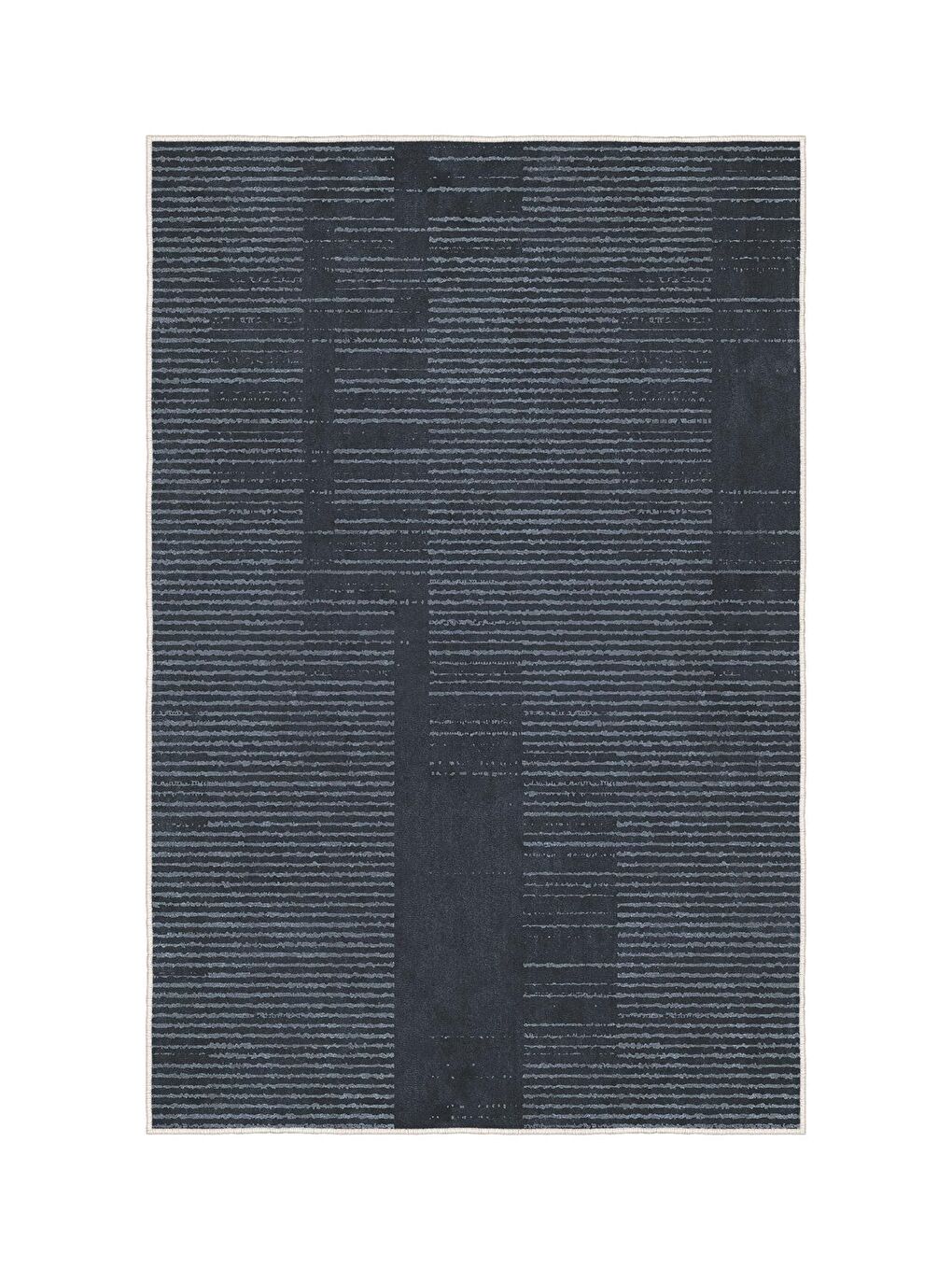 Lacivert Özel Tasarım, Kaymaz Taban, İnce, Yıkanabilir, Modern Halı WOOKECE1496 80x150-3