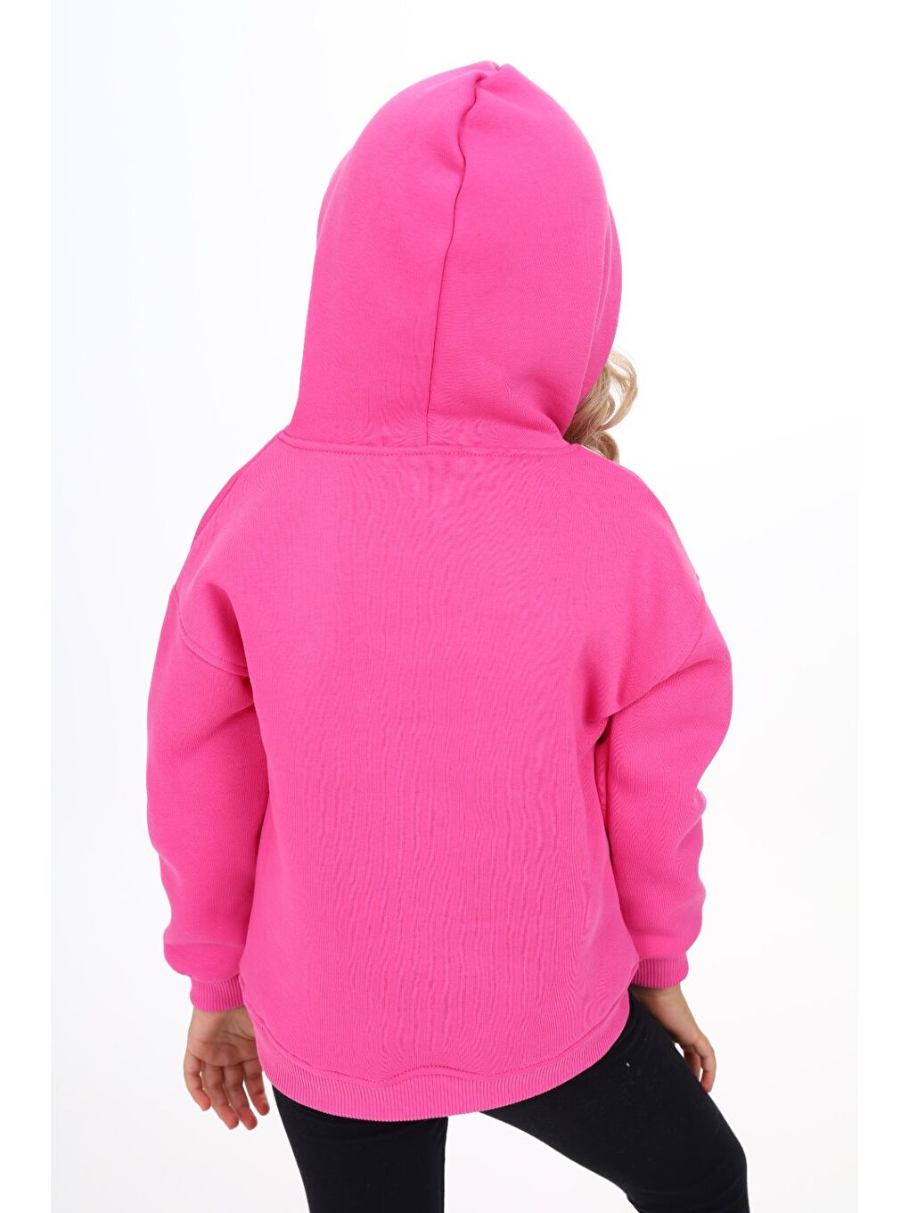 Fuşya Kız Çocuk Baskılı Sweatshirt-4