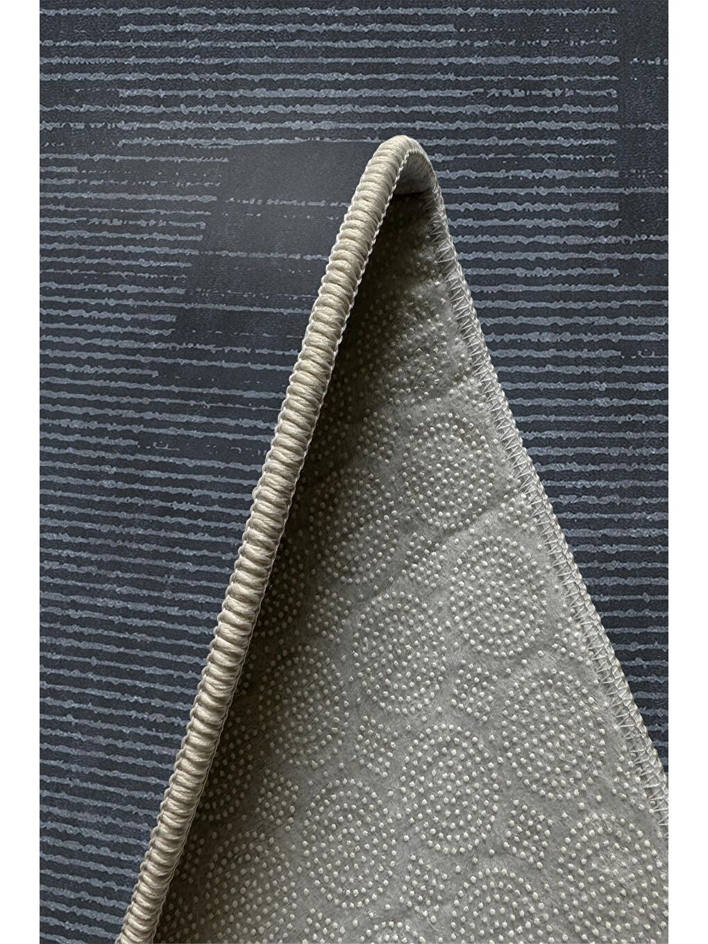 Lacivert Özel Tasarım, Kaymaz Taban, İnce, Yıkanabilir, Modern Halı WOOKECE1496 80x150-5