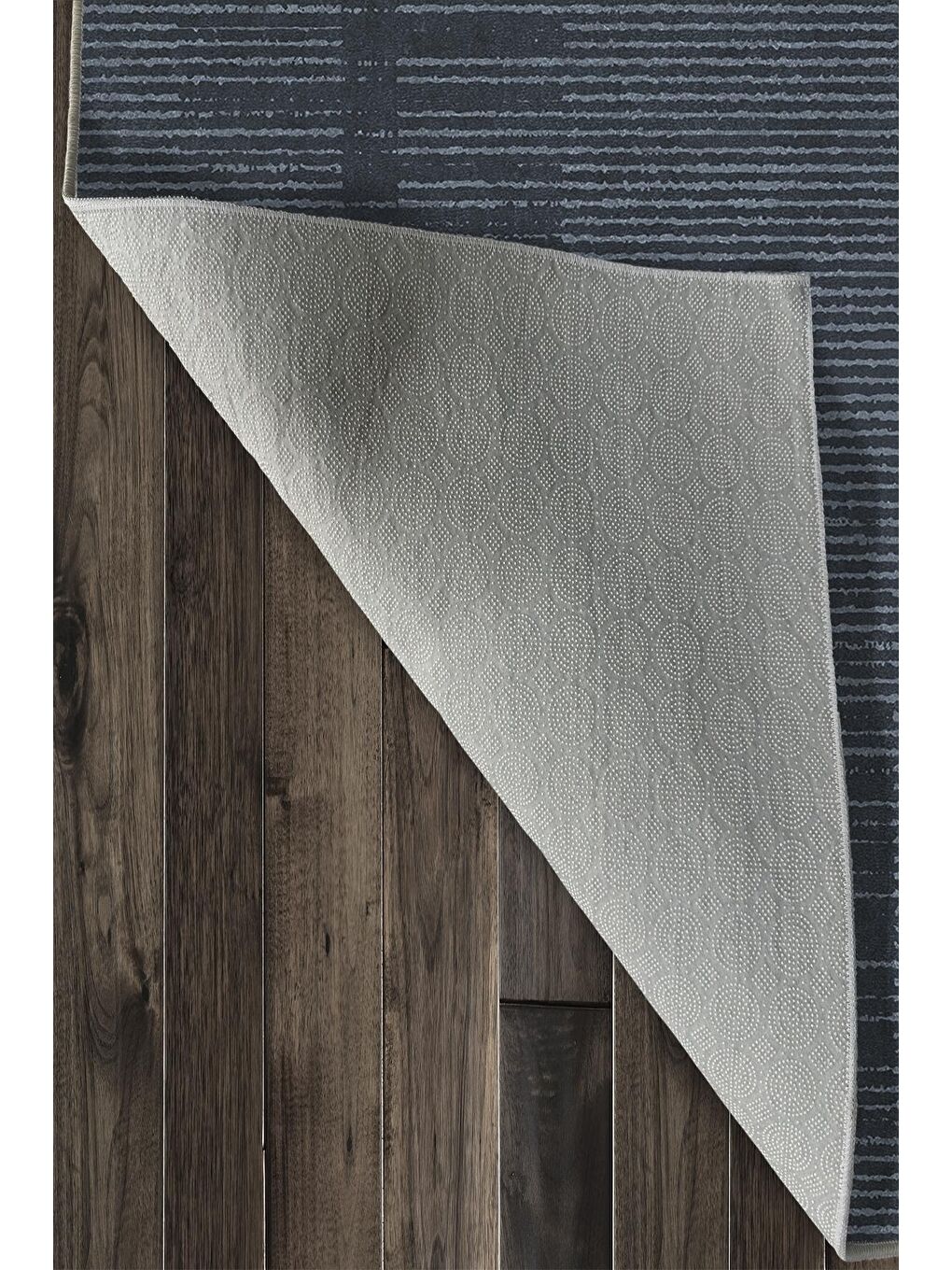 Lacivert Özel Tasarım, Kaymaz Taban, İnce, Yıkanabilir, Modern Halı WOOKECE1496 80x150-6