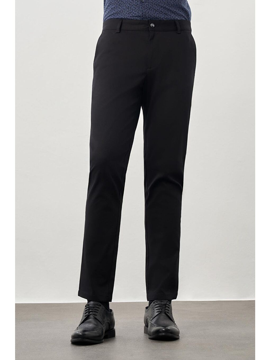 Siyah Pamuklu Yandan Cepli Casual Slim Fit Chino Pantolon 1003245168