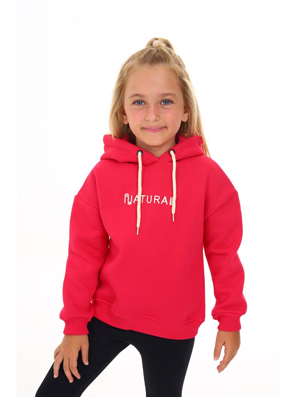 Fuşya Kız Çocuk Nakışlı Sweatshirt