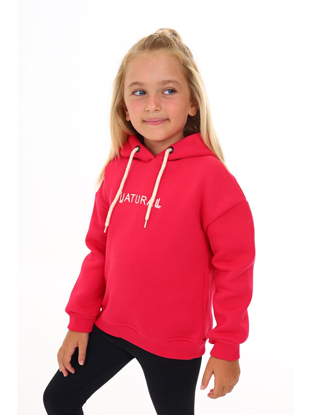 Fuşya Kız Çocuk Nakışlı Sweatshirt-2