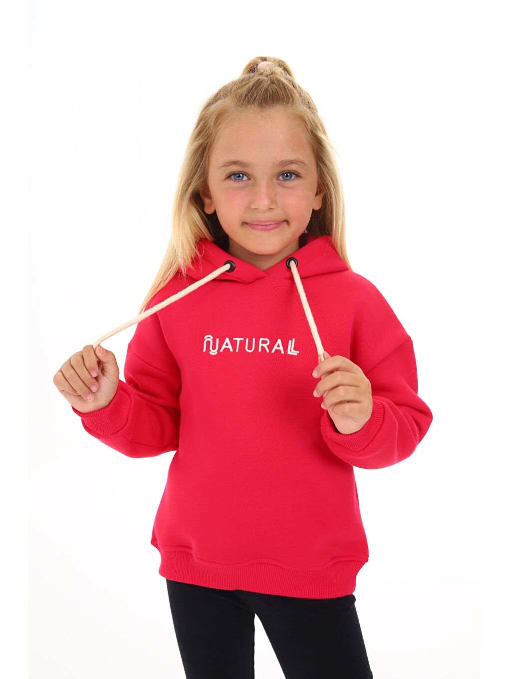 Fuşya Kız Çocuk Nakışlı Sweatshirt-3